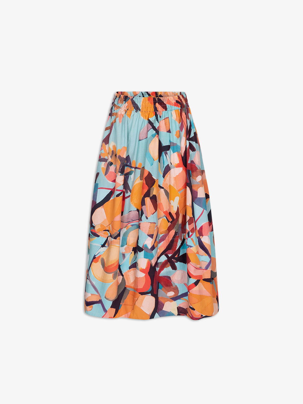 Talking Walls juju Midi Skirt pêche