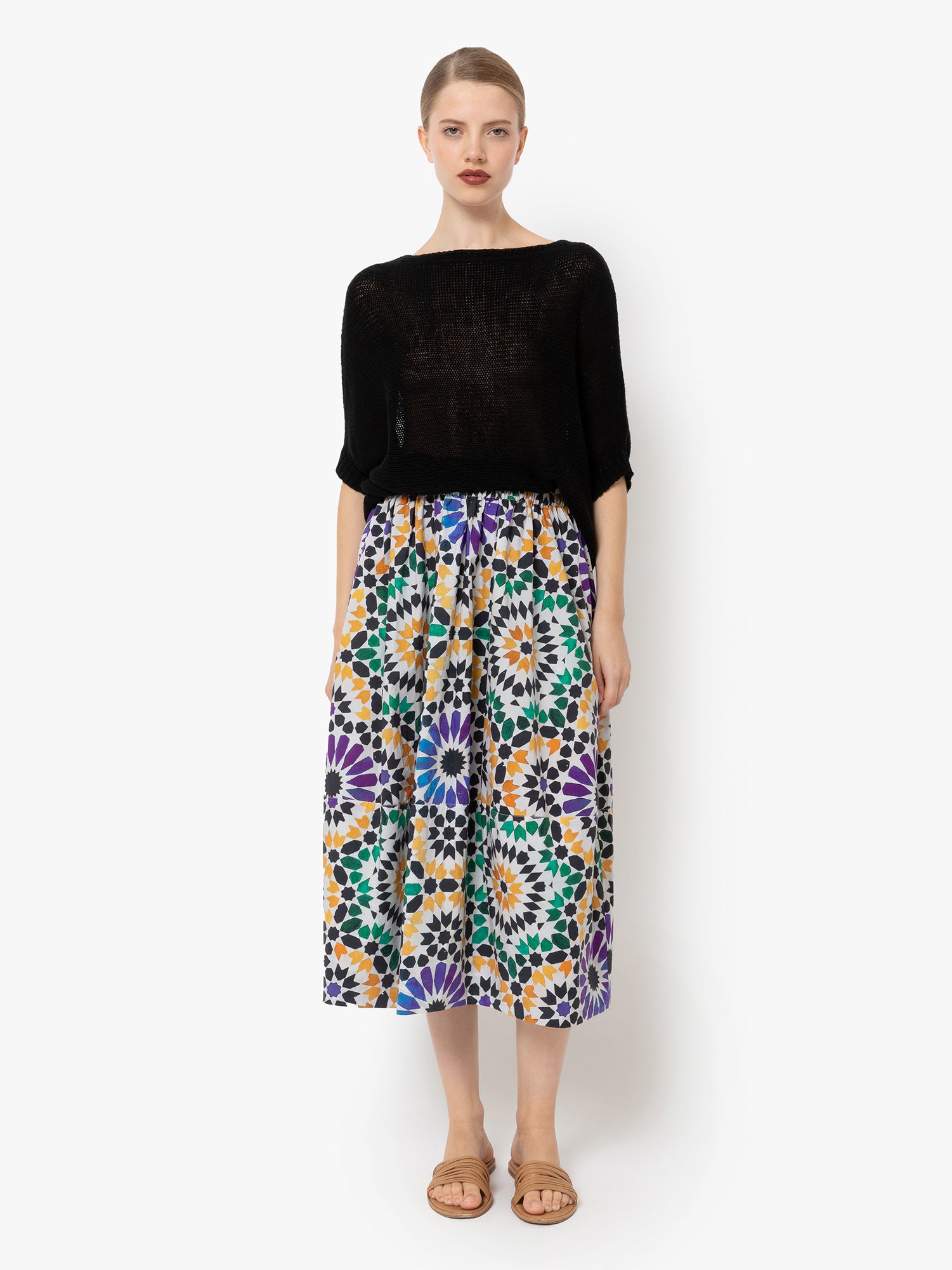 Talking Walls juju mosaic Midi Skirt mosaic
