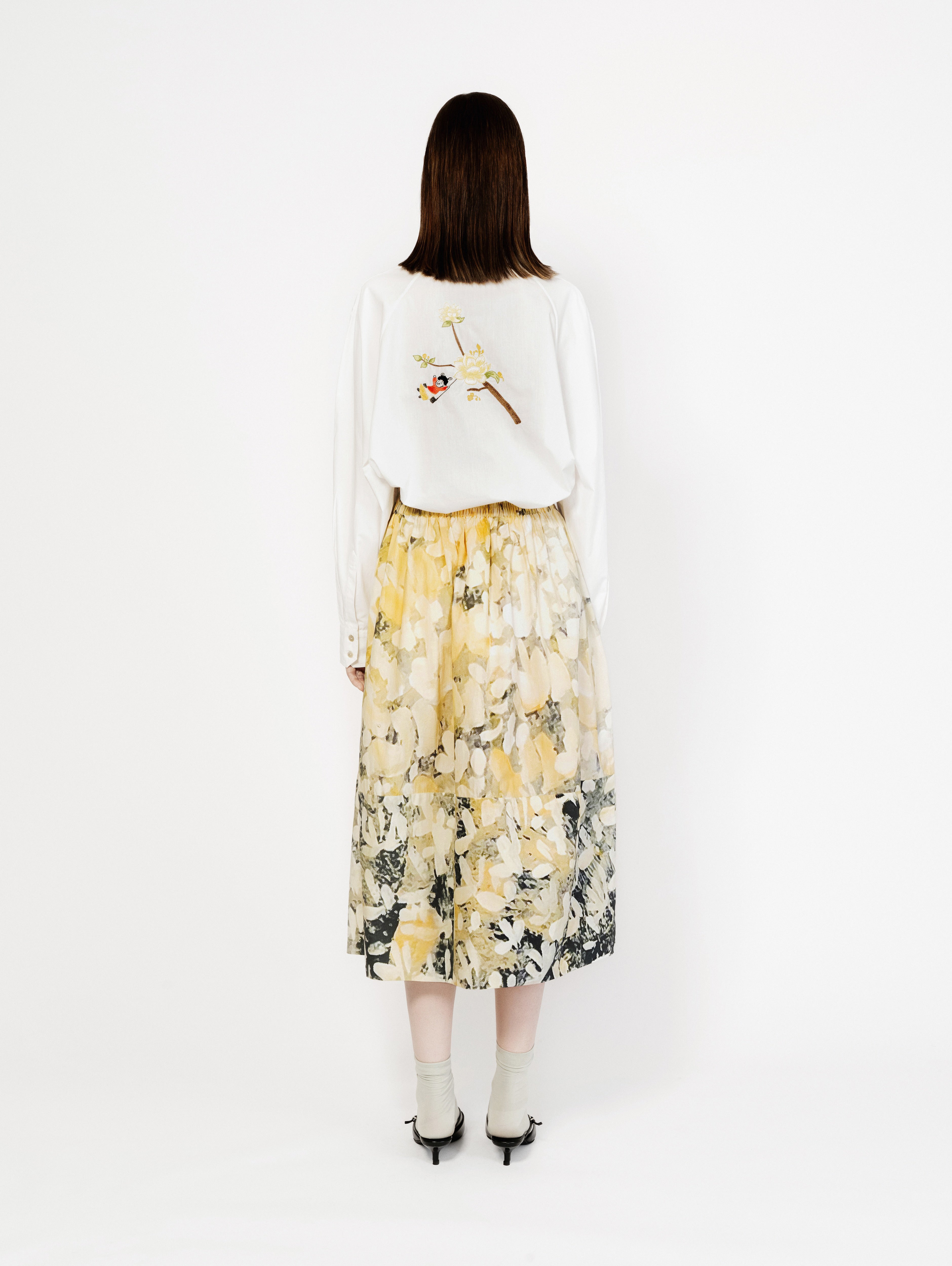 Talking Walls juju solène A-line midi skirt solène