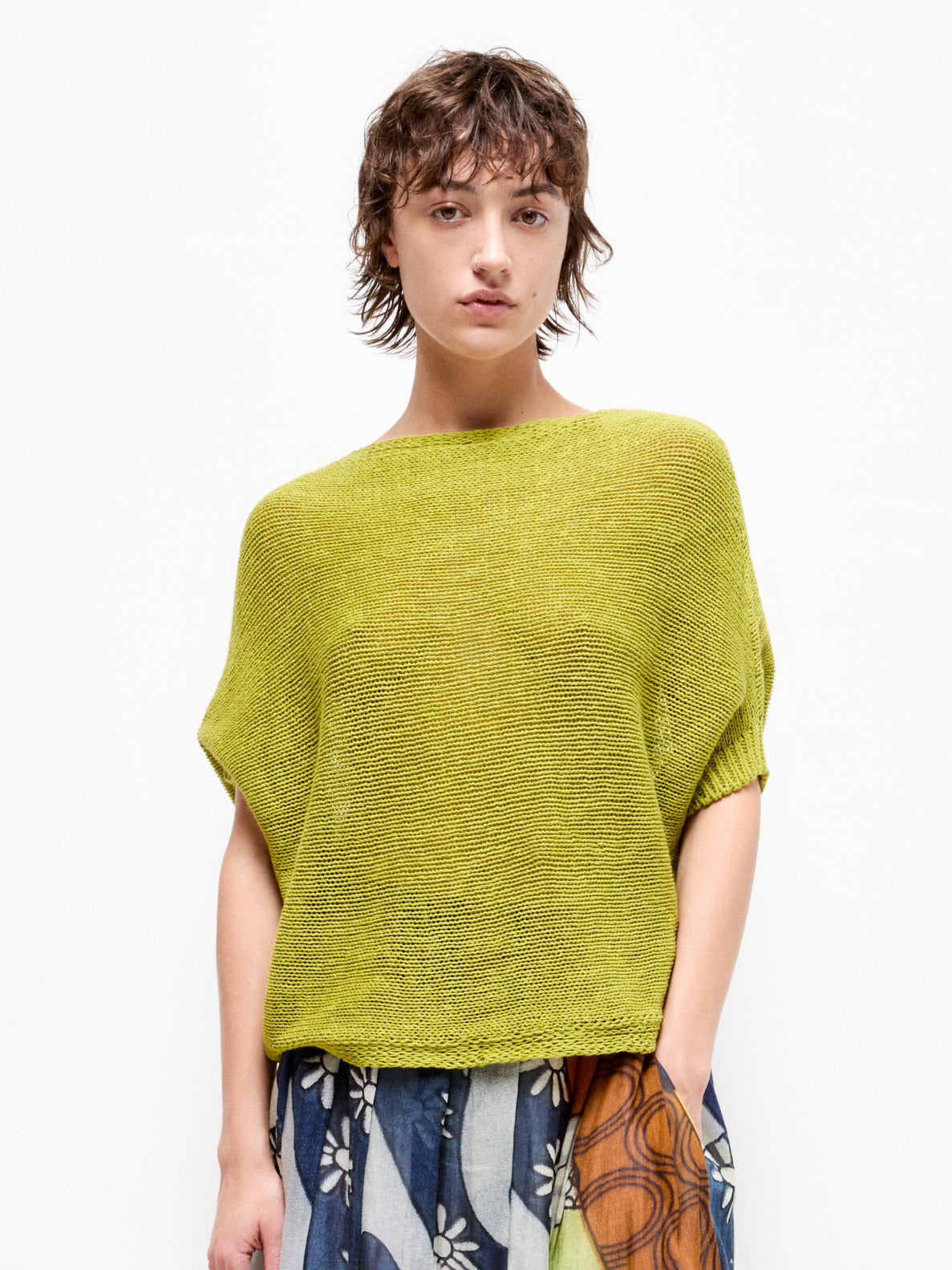 Talking Walls juliette green banana relaxed jumper green banana