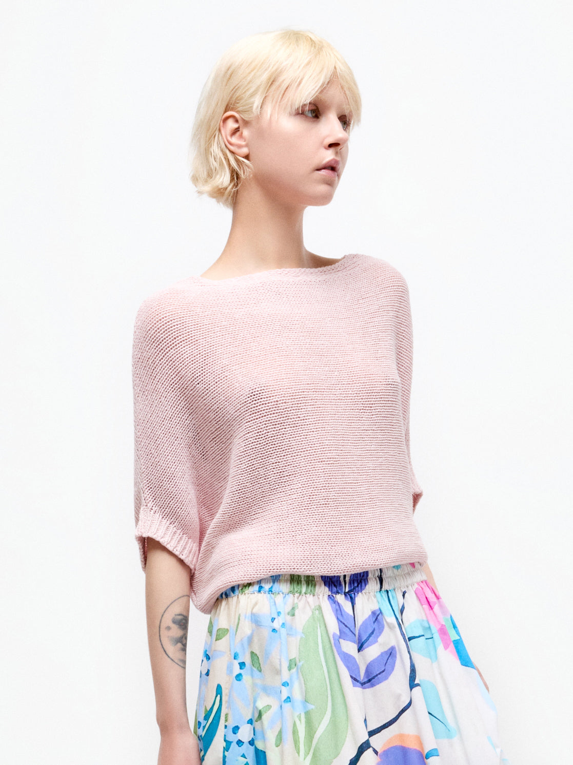 Talking Walls juliette heavenly pink relaxed jumper heavenly pink