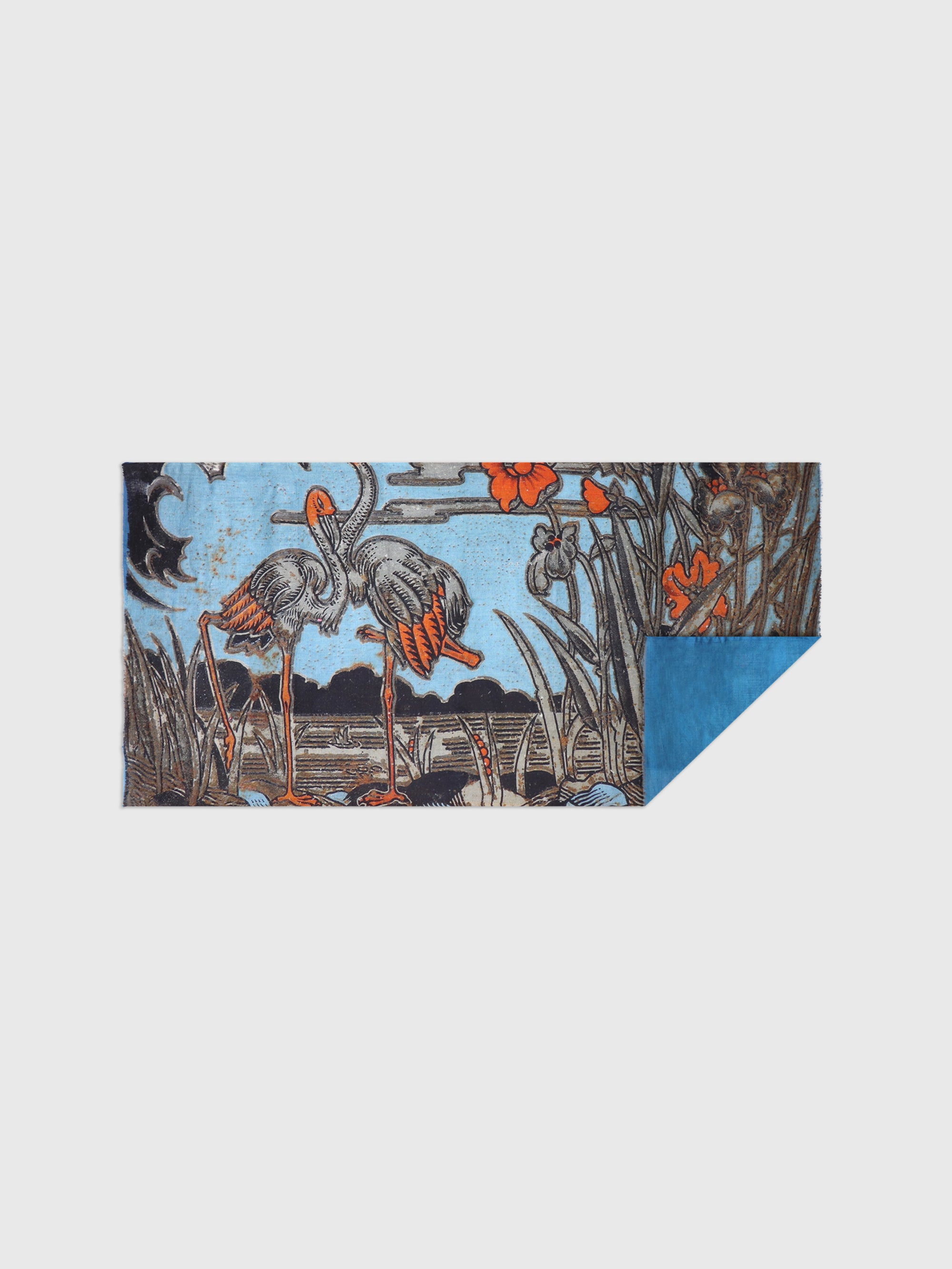 Talking Walls lana double face double face rectangular scarf flamingo