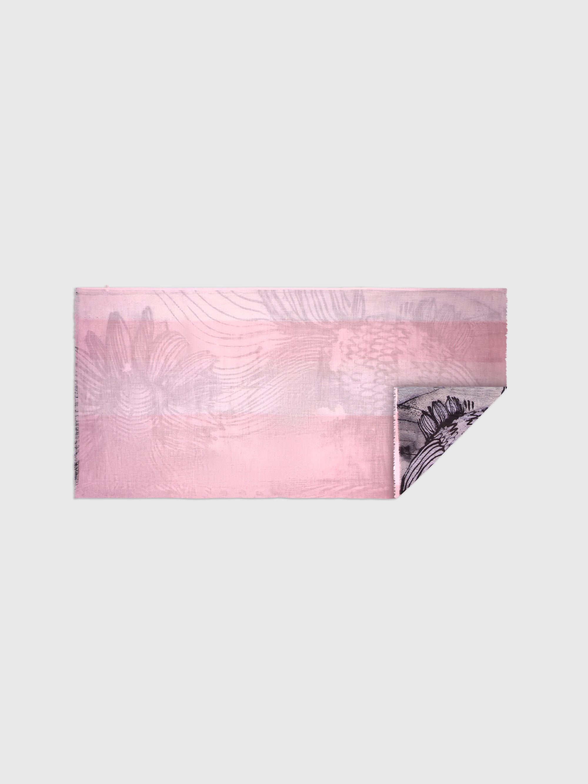 Talking Walls lana double face double face rectangular scarf wiener fish