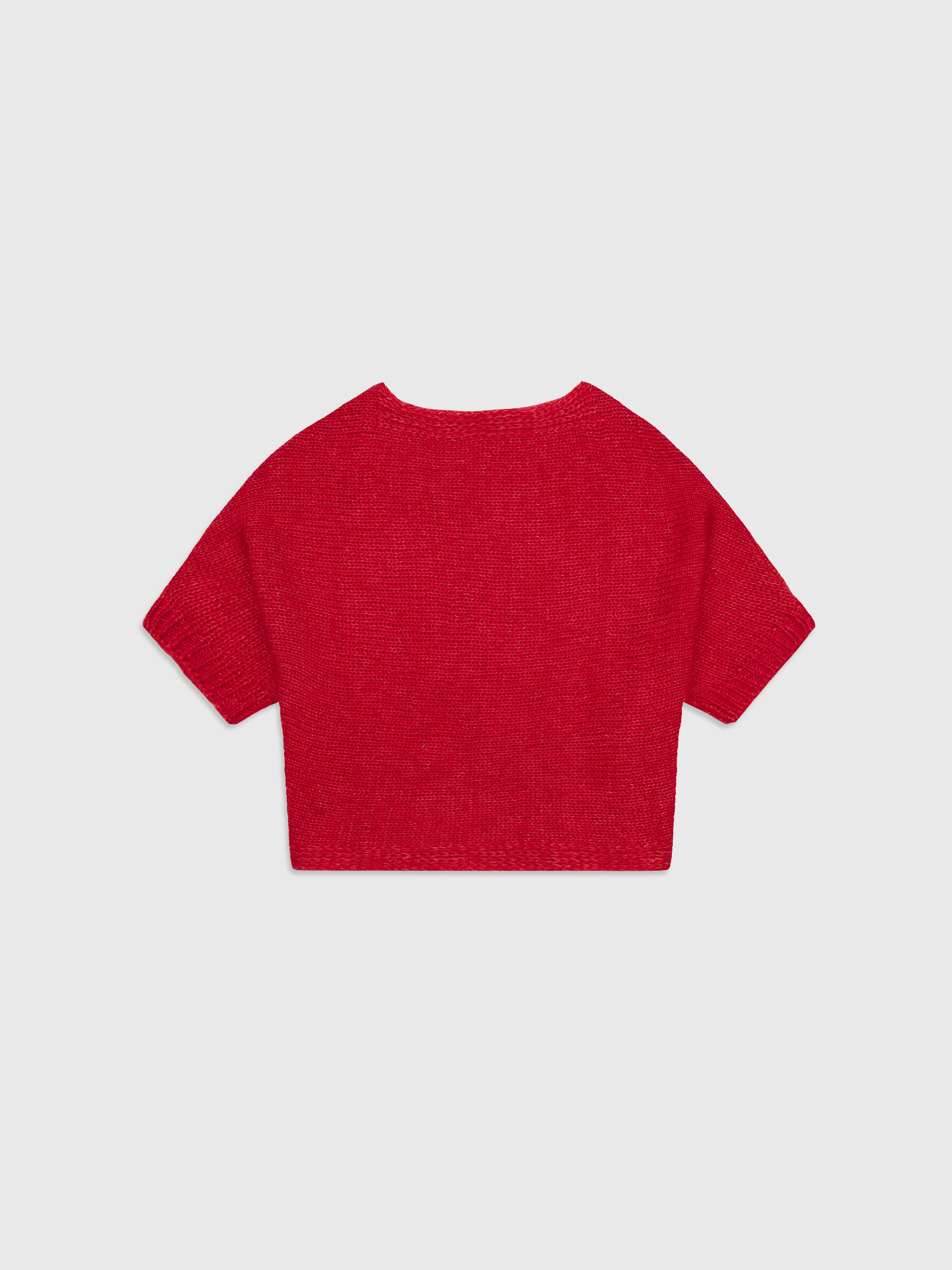 Talking Walls lio lipstick red relaxed jumper lipstick red