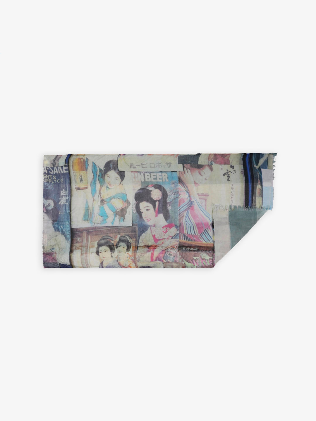 Talking Walls luna double face double face rectangular scarf saké rain