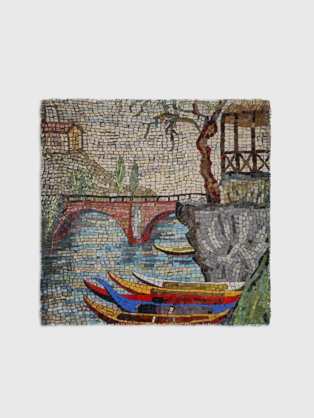 Talking Walls mantis single face Single faced square-shaped blanket scarf caffe fiorio