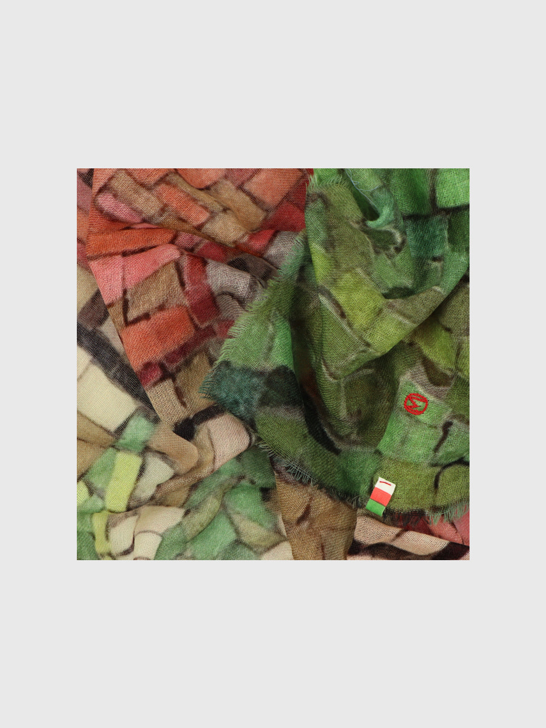 Talking Walls mantis single face Single faced square-shaped blanket scarf caffe fiorio