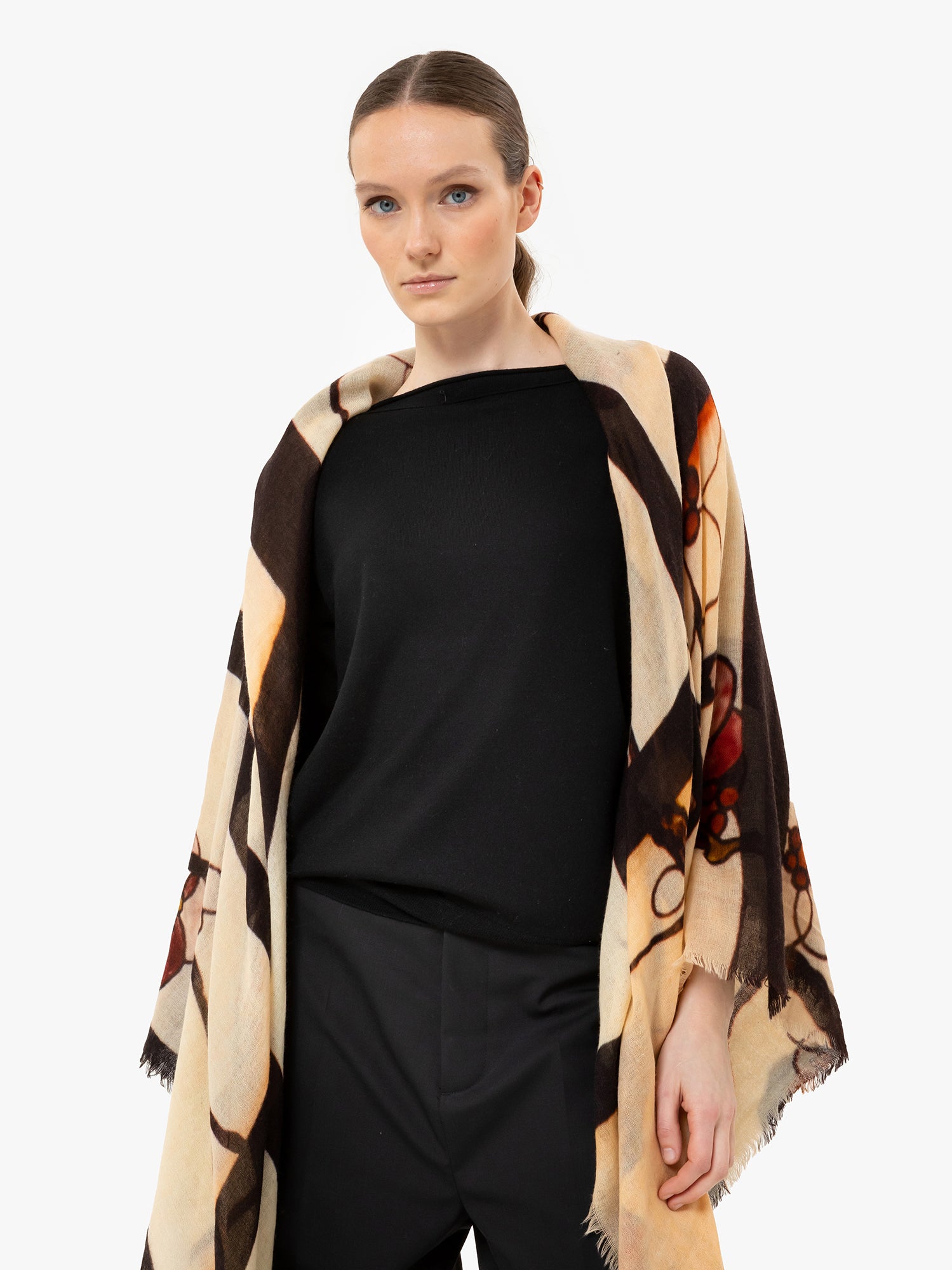 Talking Walls mantis single face Single faced square-shaped blanket scarf alexandrakis