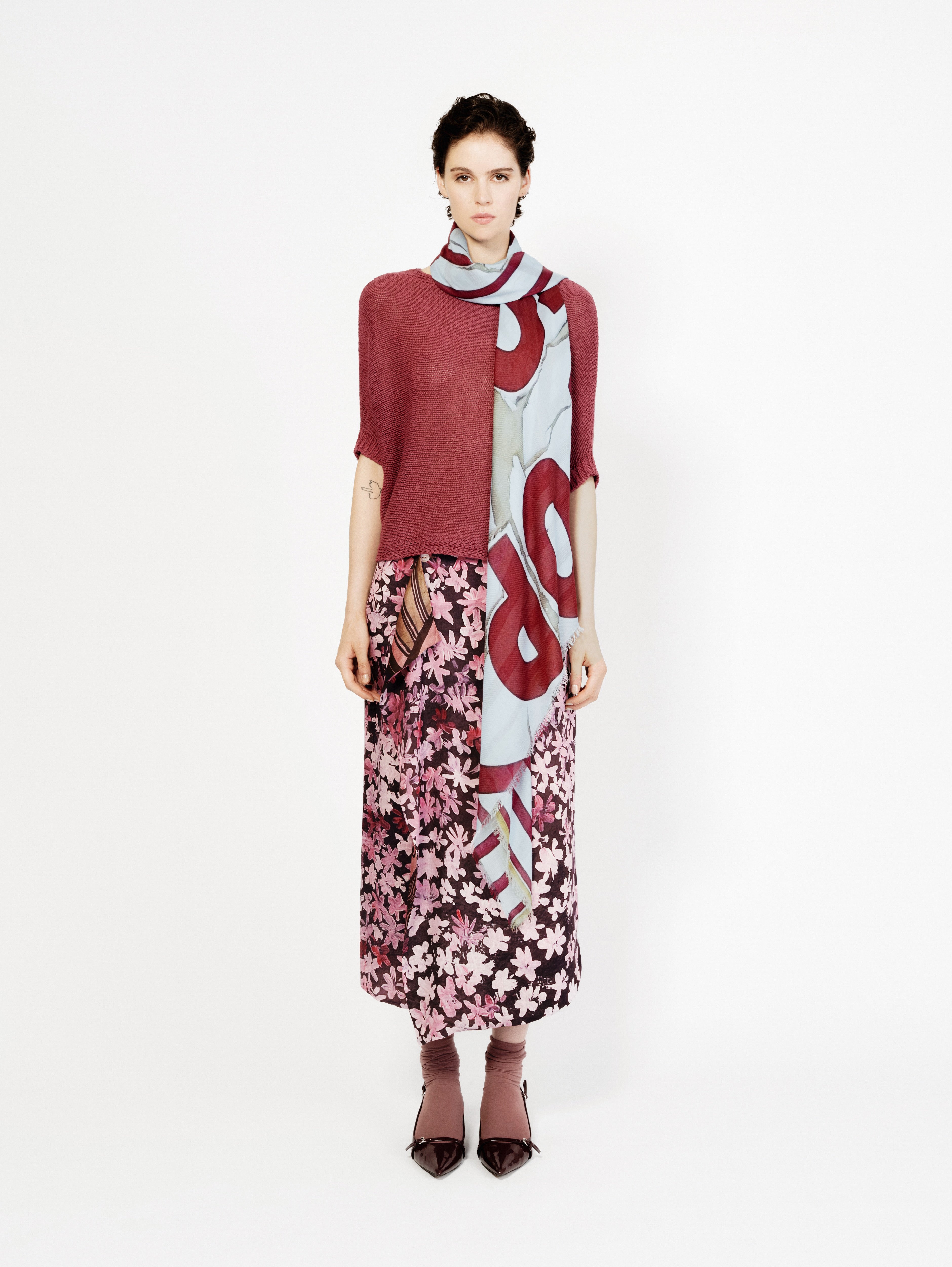 Talking Walls zoé deux Midi double sided, reversible wrap skirt deux