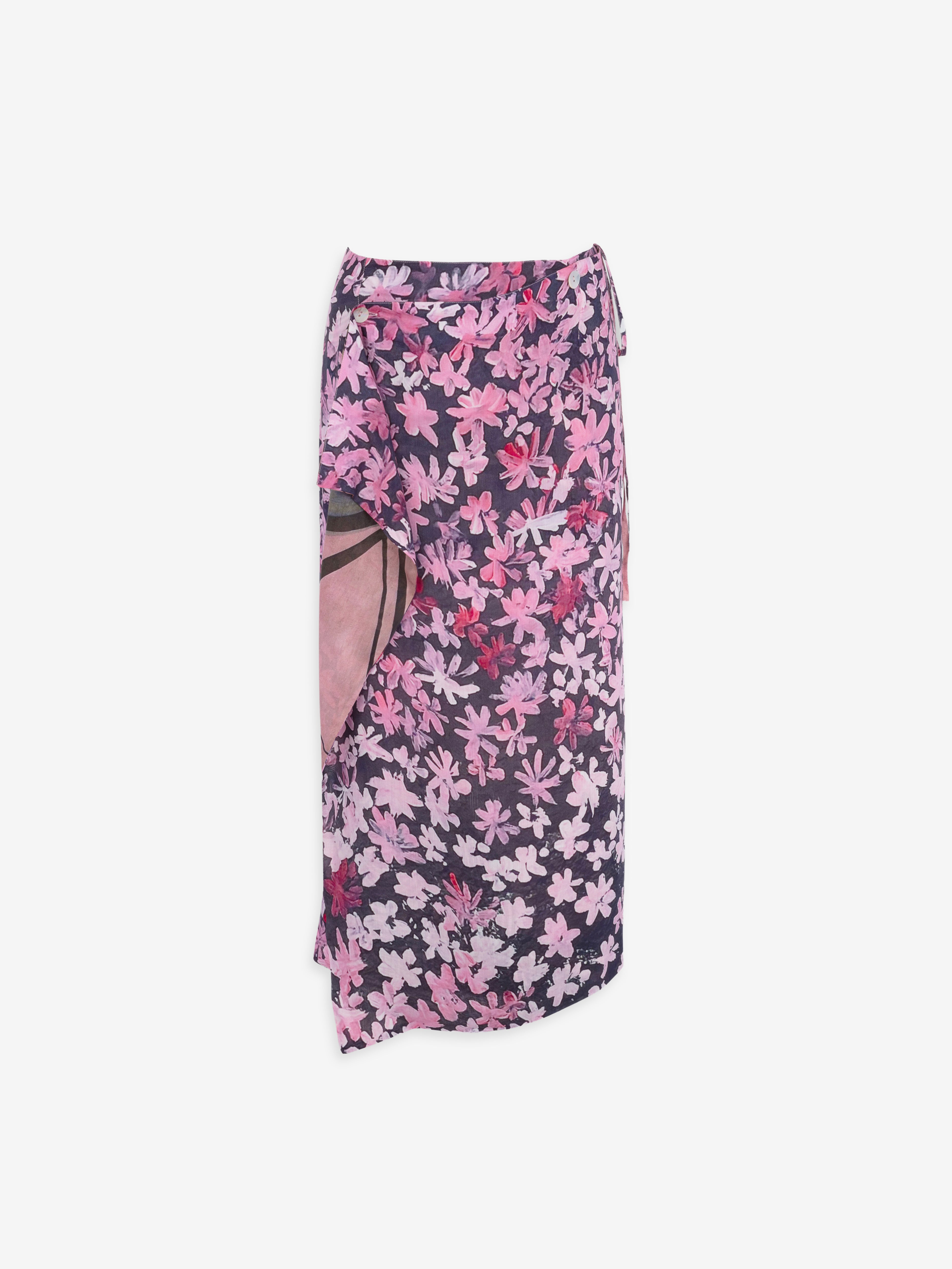 Talking Walls zoé deux Midi double sided, reversible wrap skirt deux