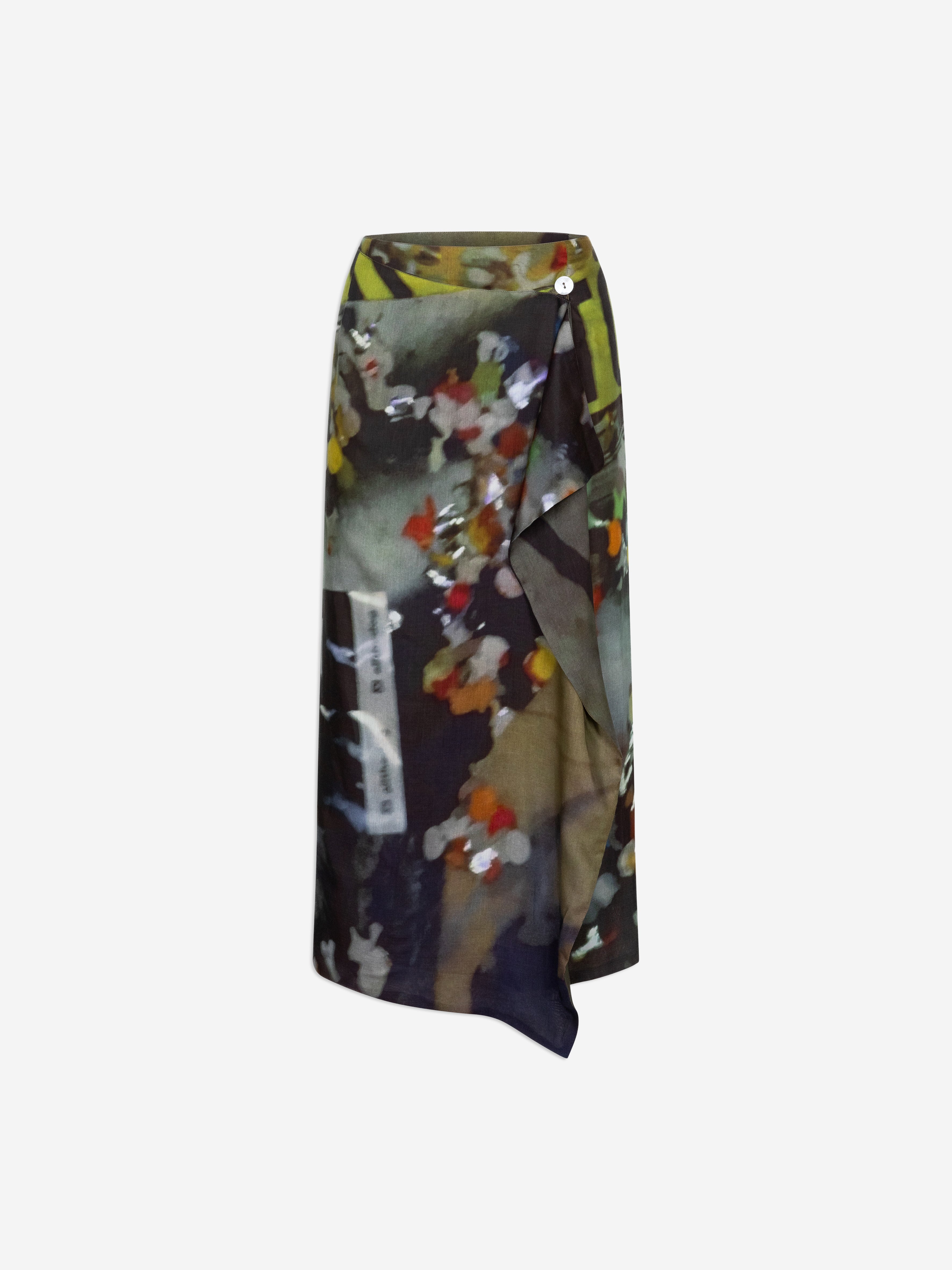 Talking Walls zoé time to dance midi double sided reversible wrap skirt