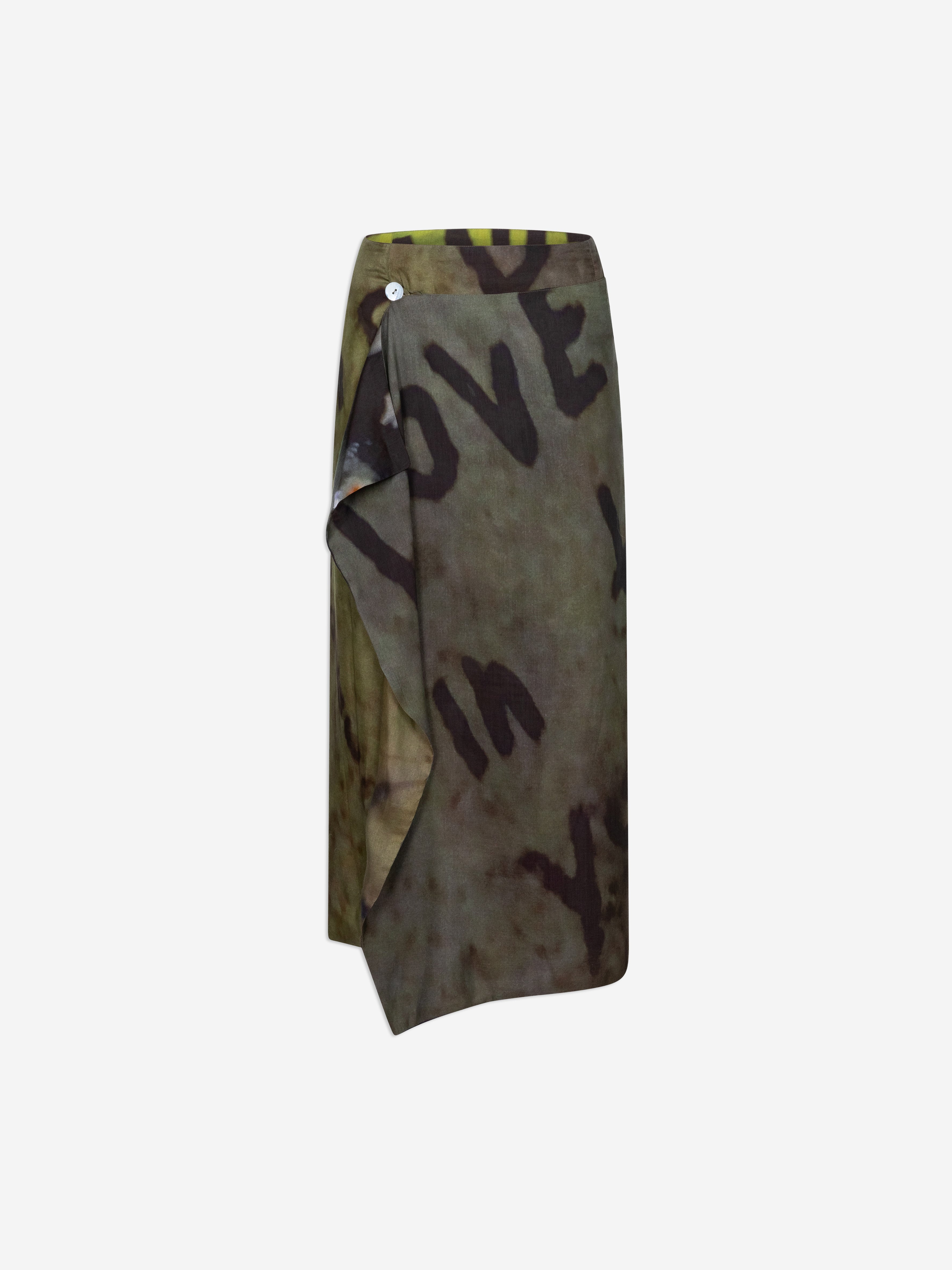Talking Walls zoé time to dance midi double sided reversible wrap skirt