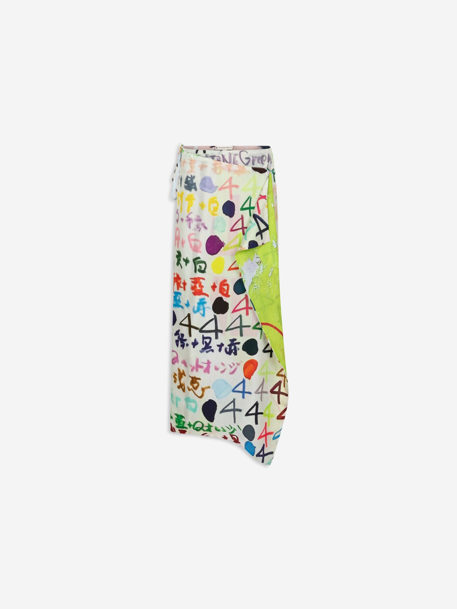 Talking Walls zoé why? Midi double sided, reversible wrap skirt why?