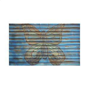 Talking Walls joy single face single face rectangular scarf blue butterfly