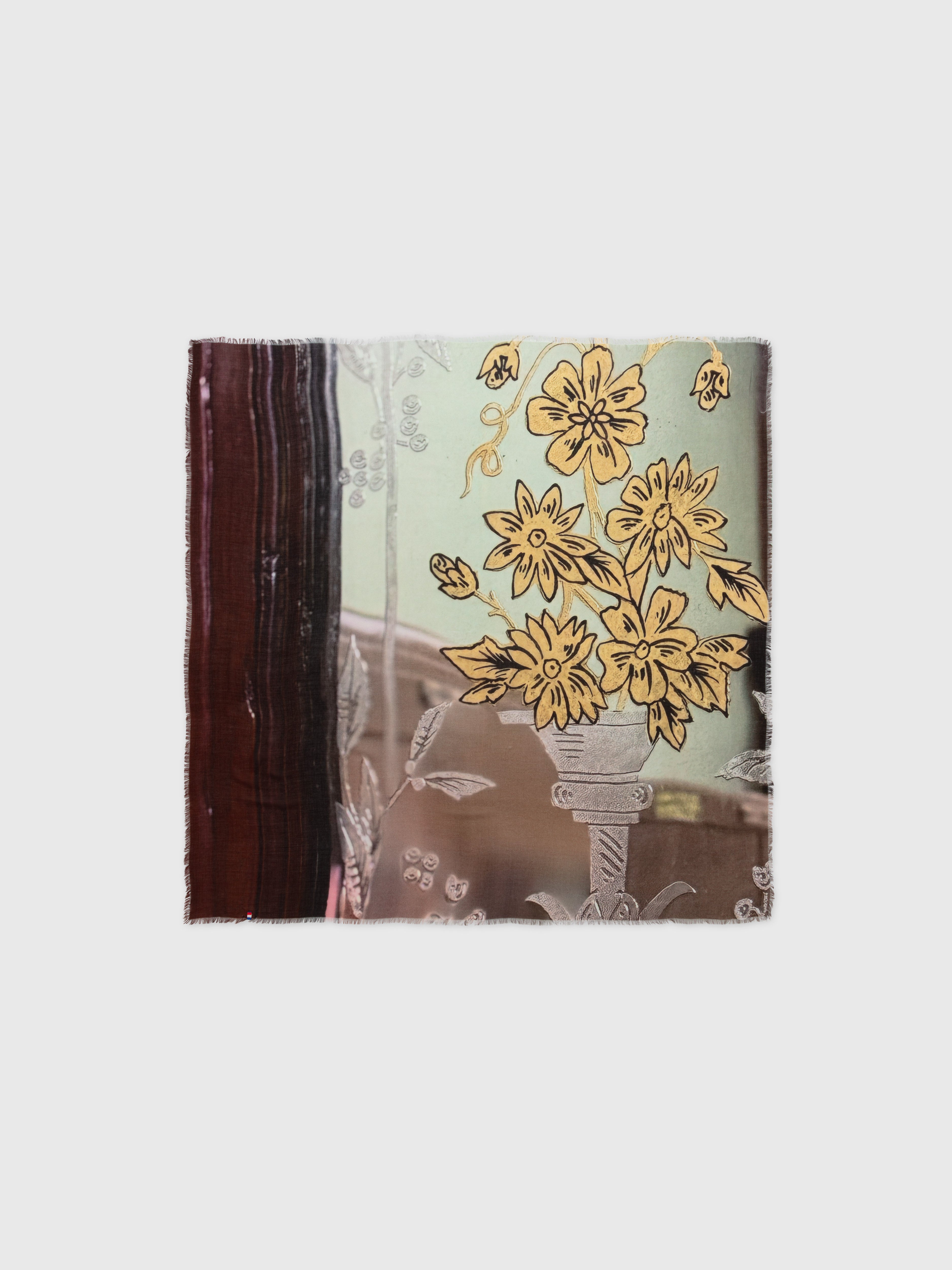 Talking Walls Ela Glaze Single face square scarf glaze