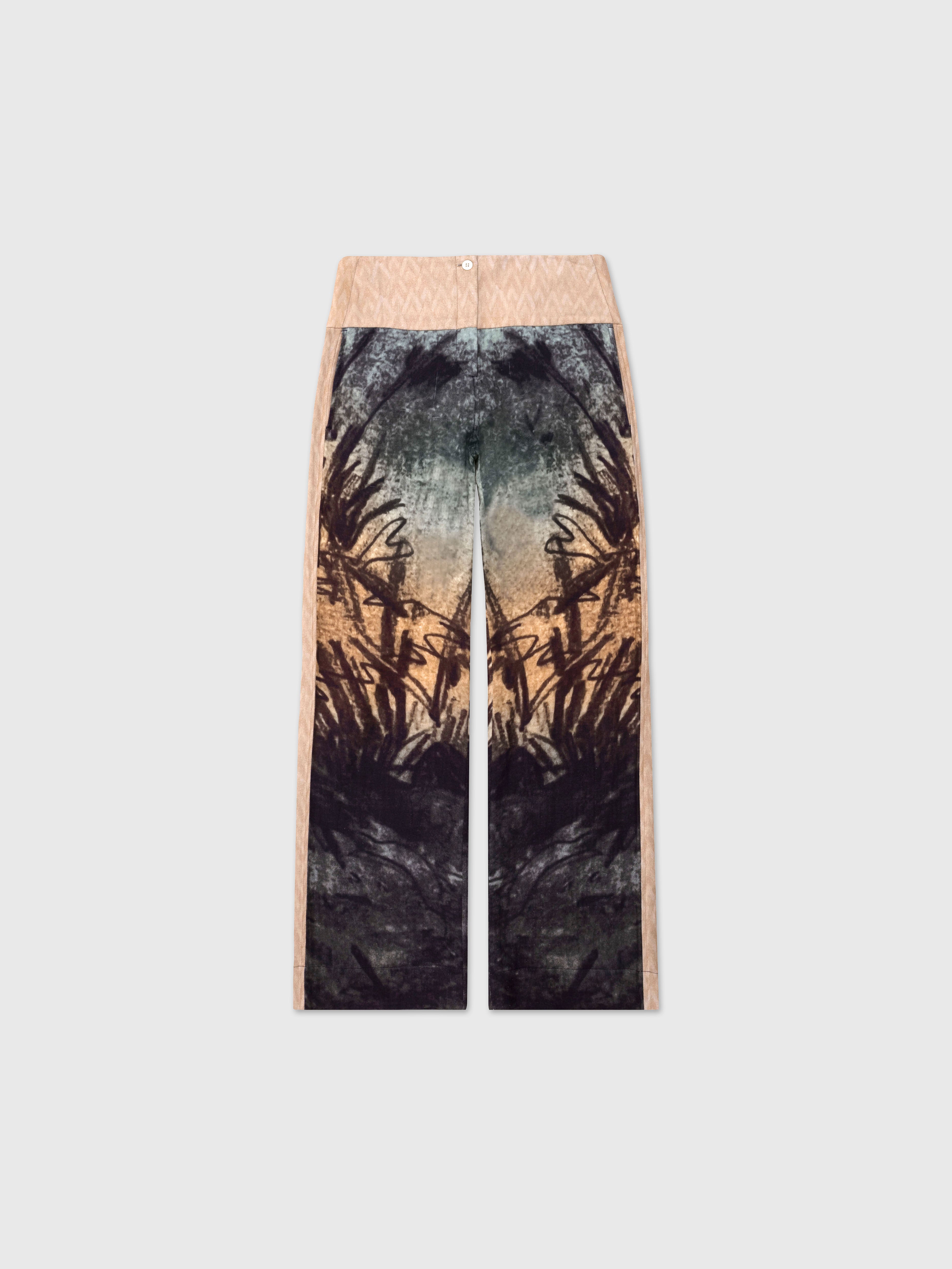 Talking Walls Gisèle creek Contrast panel trousers creek