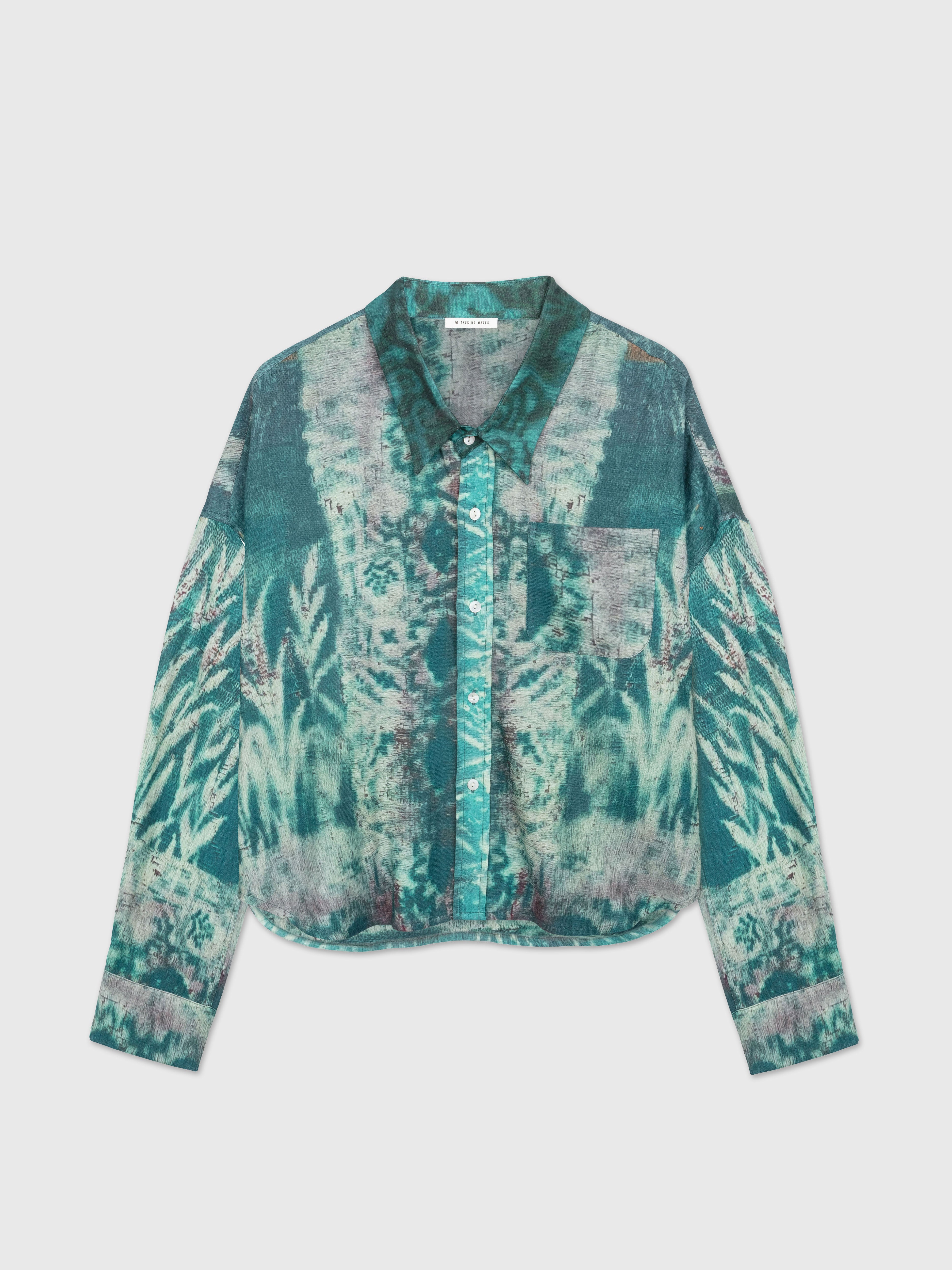 Talking Walls Hélène Cane Relaxed flannel shirt cane