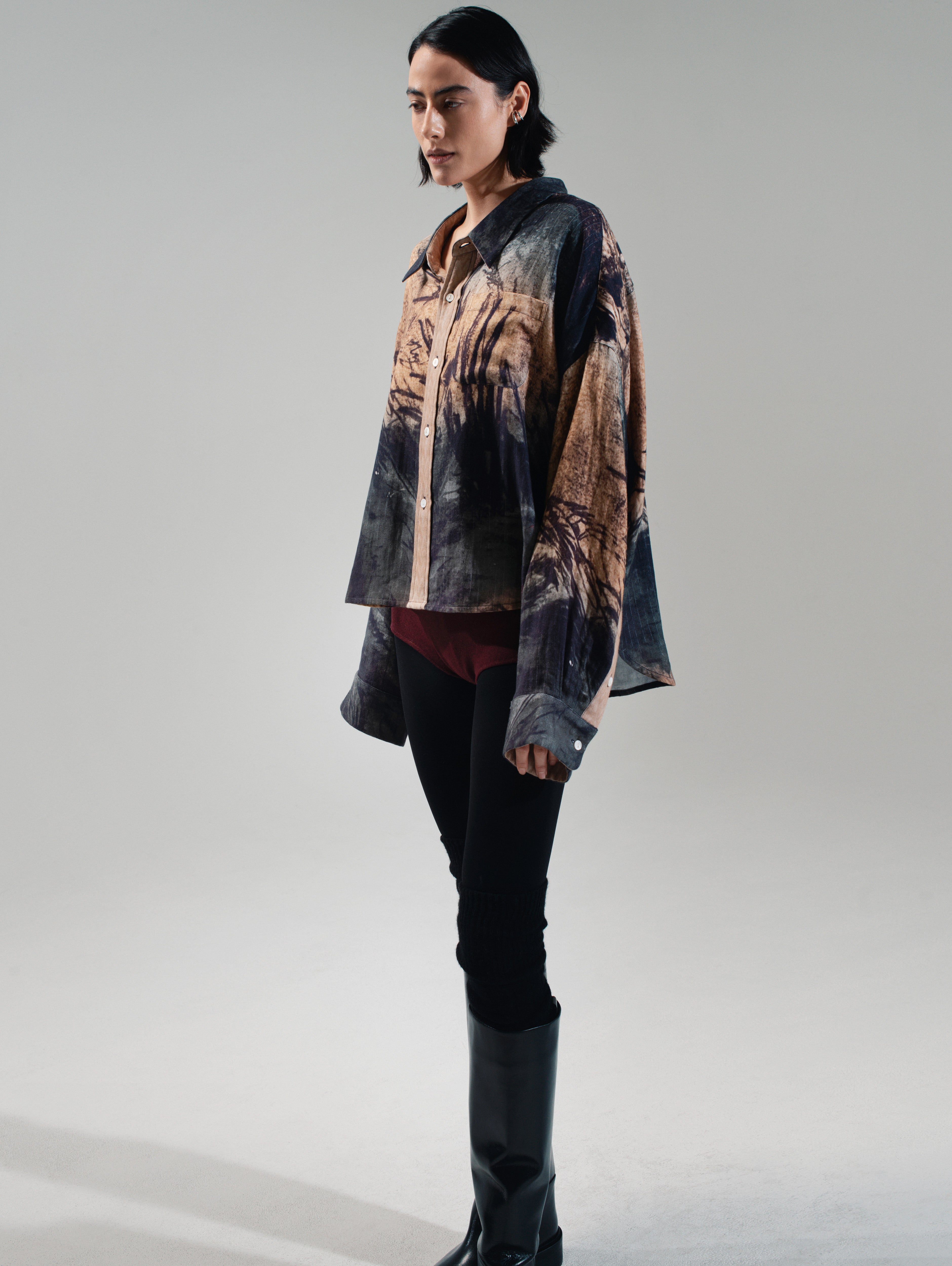 Talking Walls Hélène Creek Relaxed flannel shirt creek
