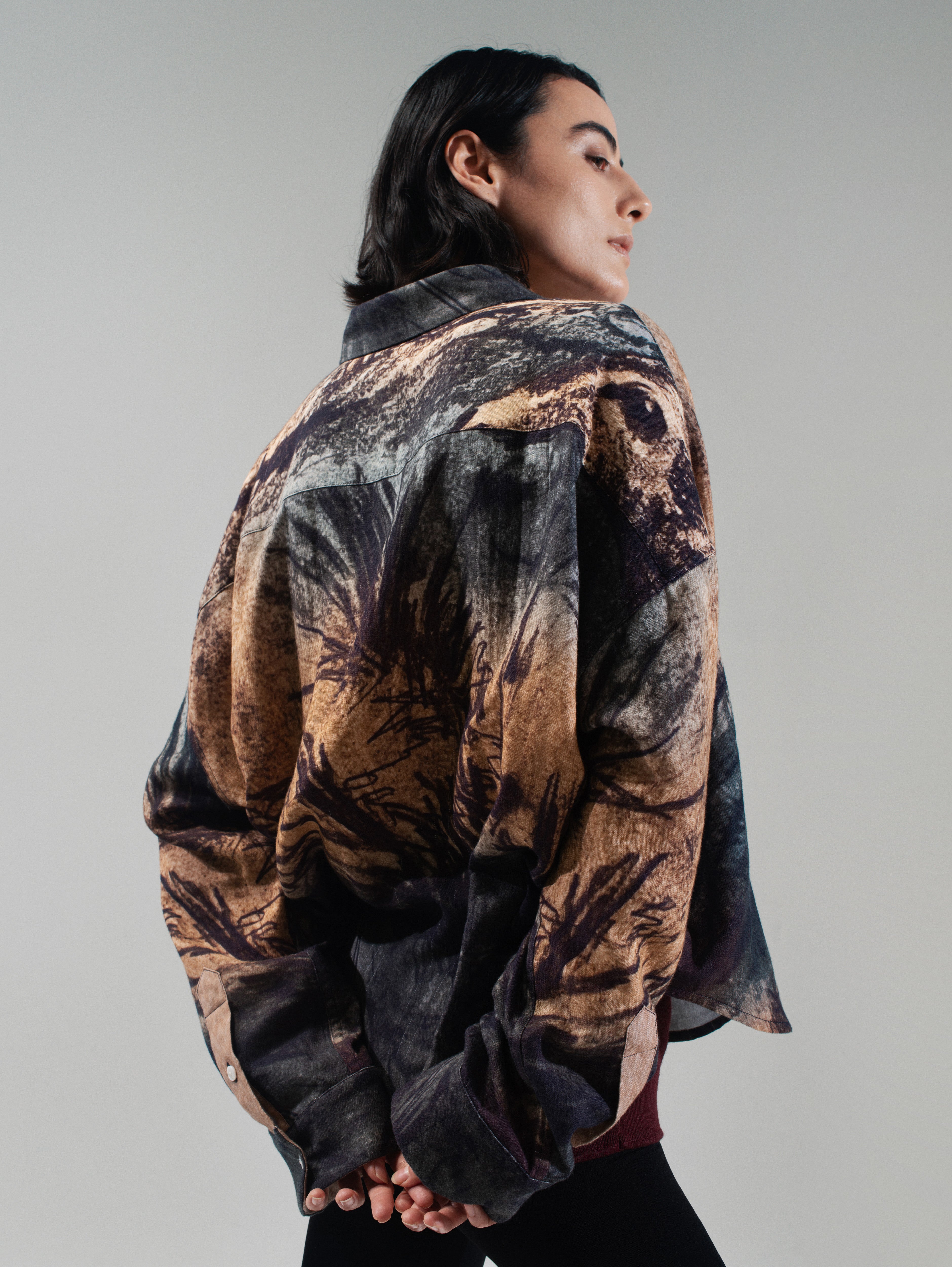 Talking Walls Hélène Creek Relaxed flannel shirt creek