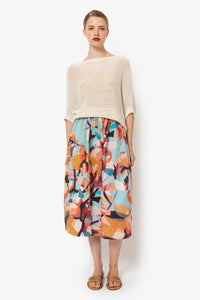 Talking Walls juju Midi Skirt pêche