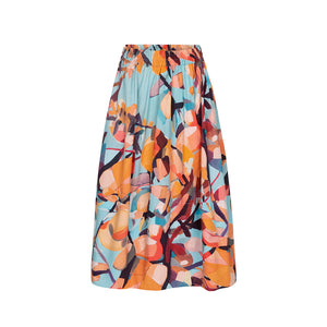 Talking Walls juju Midi Skirt pêche