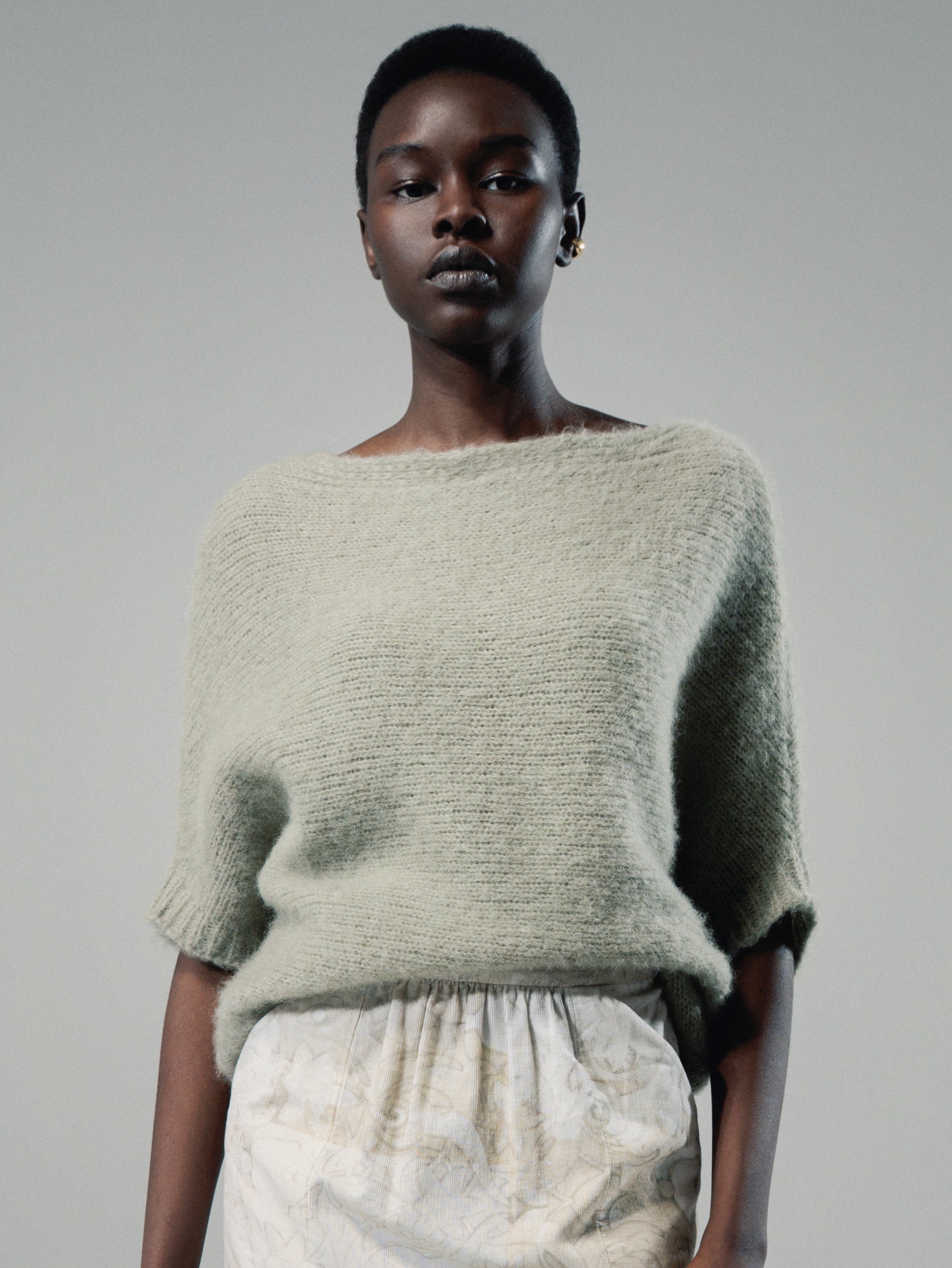 Talking Walls Lio brushed Relaxed jumper cane mint