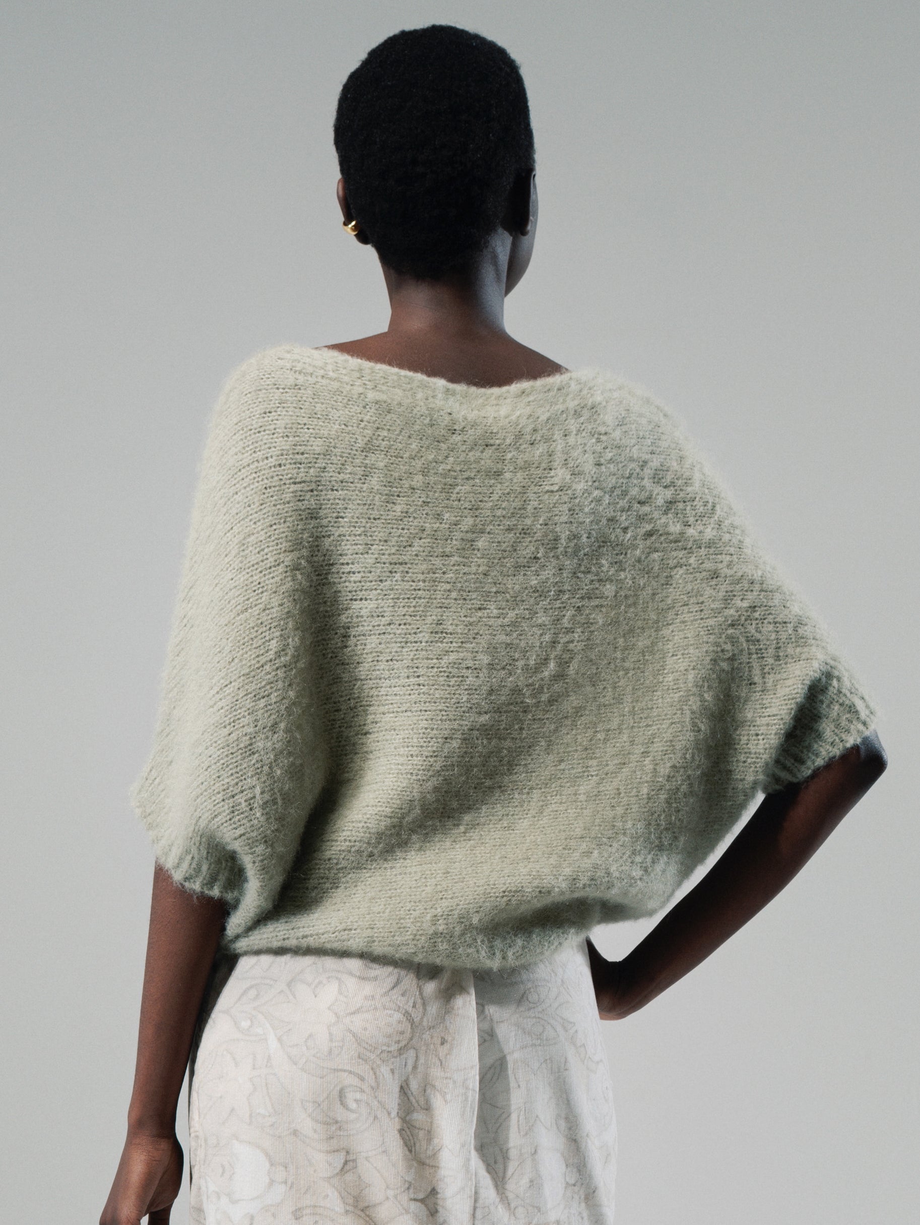 Talking Walls Lio brushed Relaxed jumper cane mint