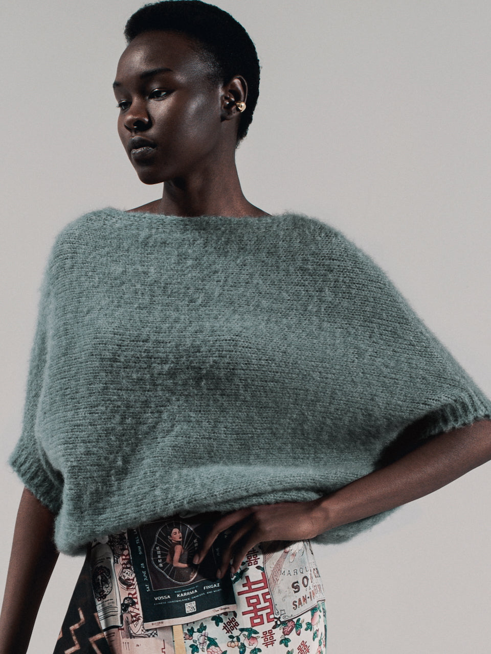 Talking Walls Lio brushed Relaxed jumper creek green