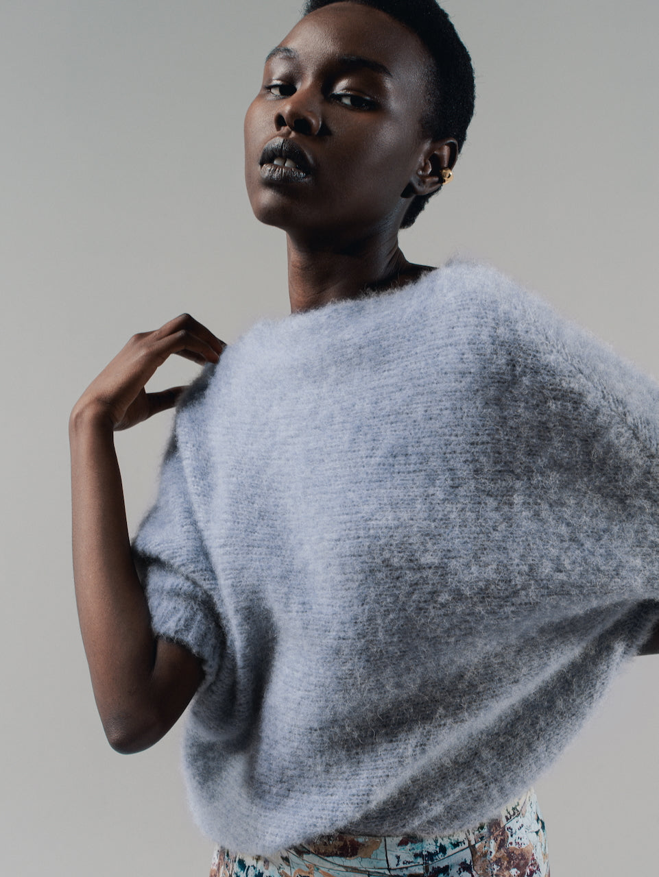Talking Walls Lio brushed Relaxed jumper decay blue