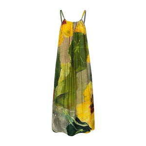 Talking Walls loulou maxi halter dress jardim