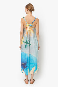 Talking Walls loulou maxi halter dress neon flowers