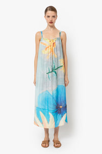 Talking Walls loulou maxi halter dress neon flowers