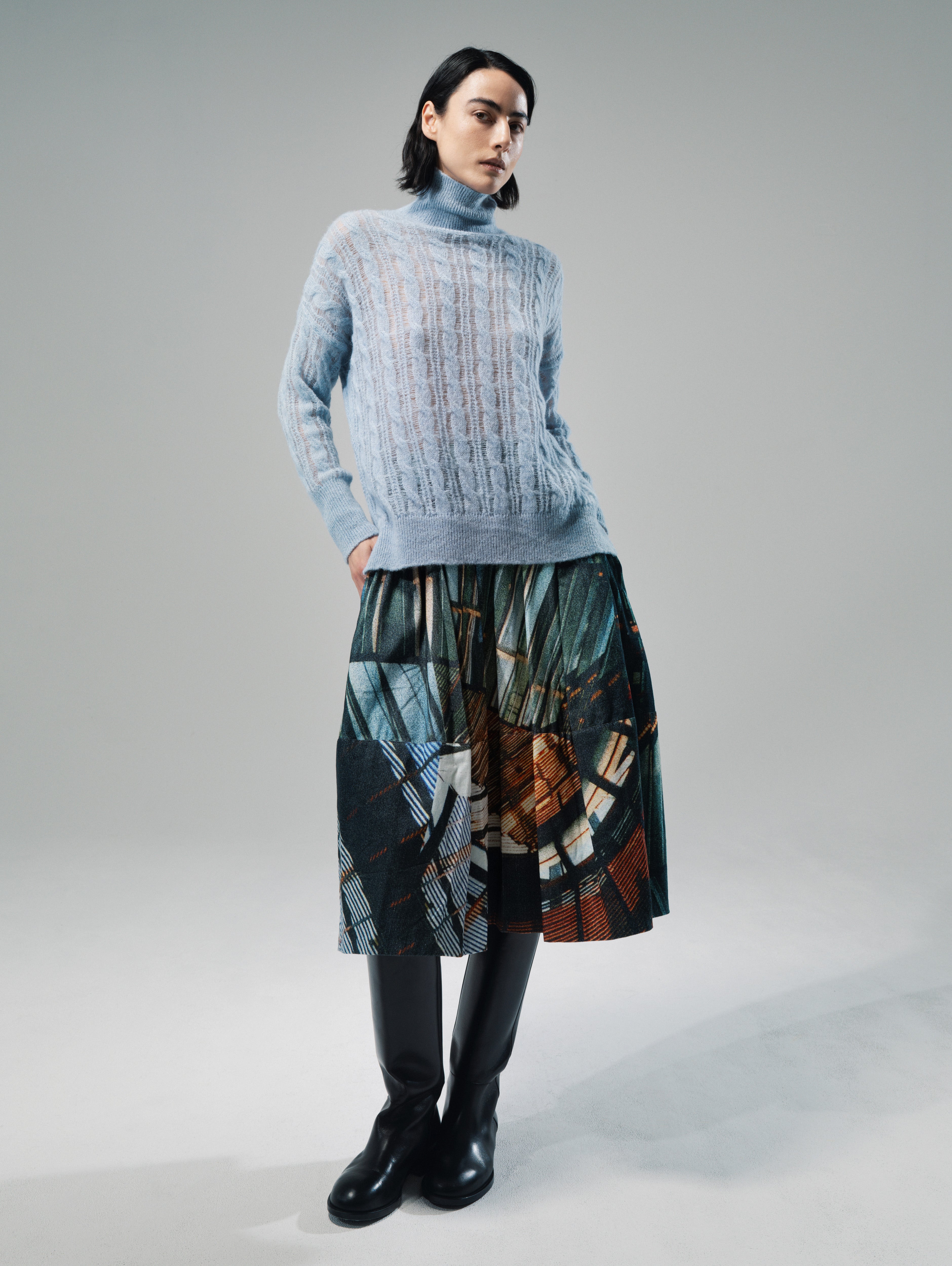Talking Walls Nona Caleidoscope Midi Skirt caleidoscope
