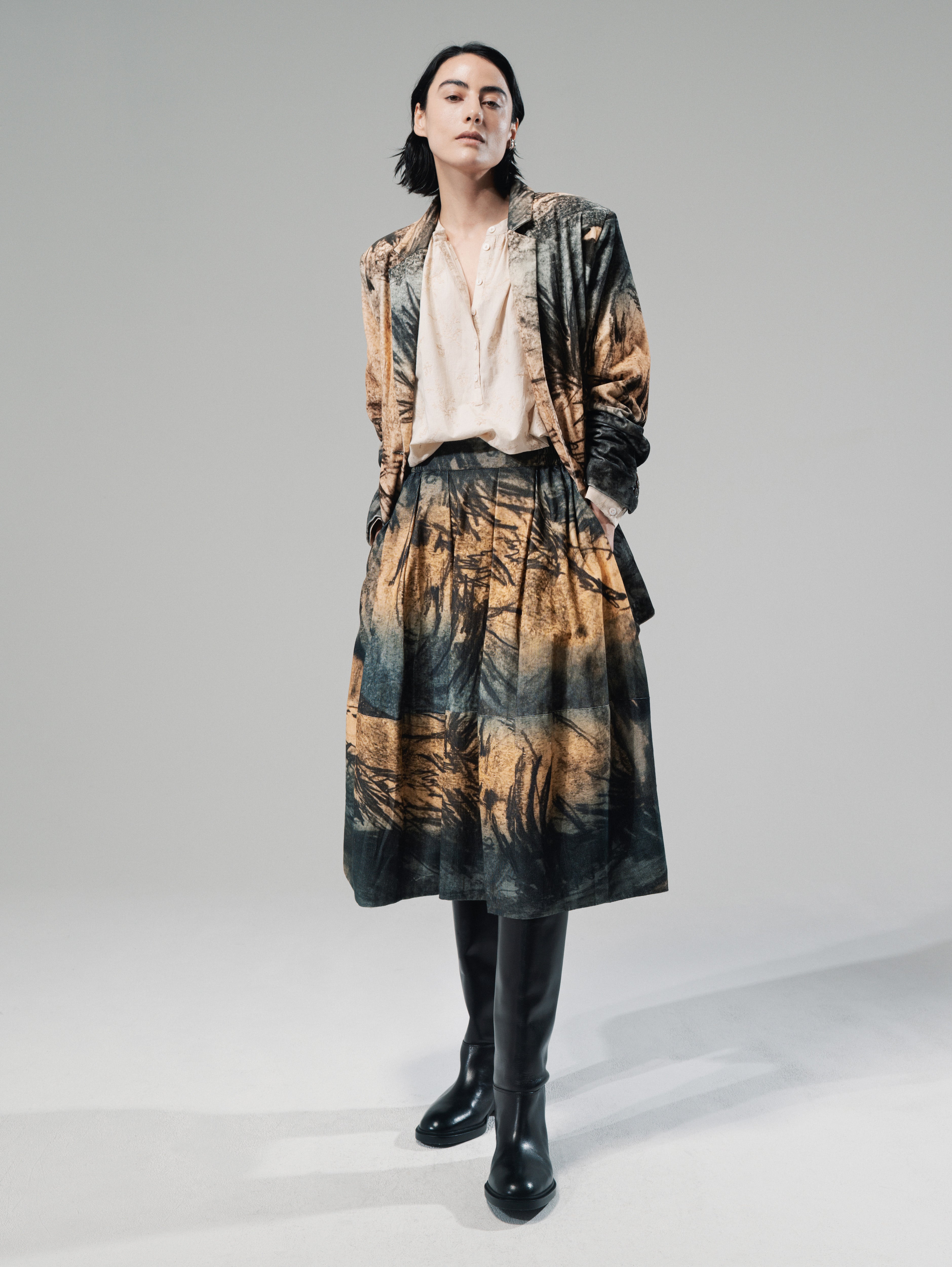 Talking Walls Nona Creek Midi Skirt creek