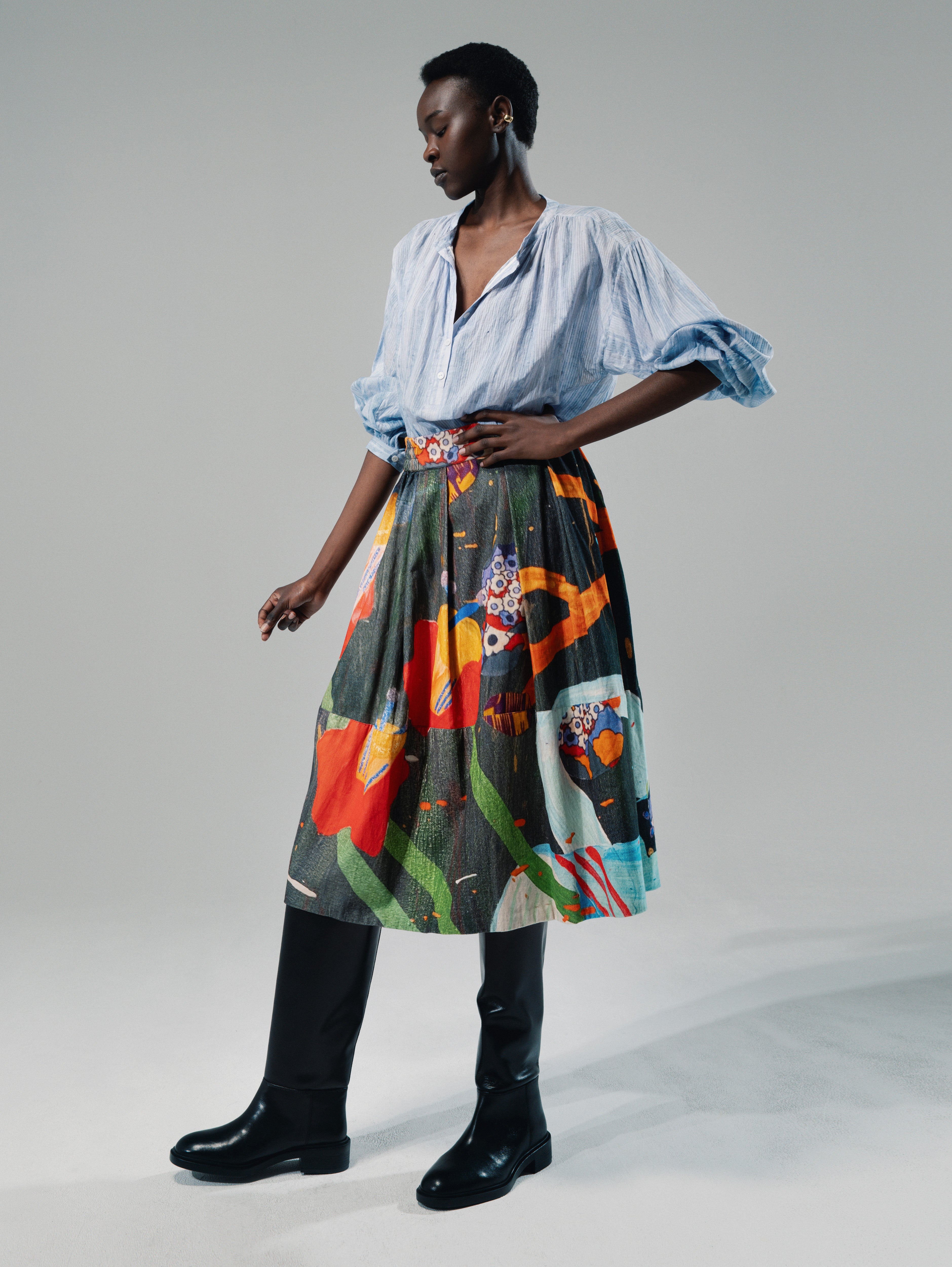 Talking Walls Nona Felix Midi Skirt felix