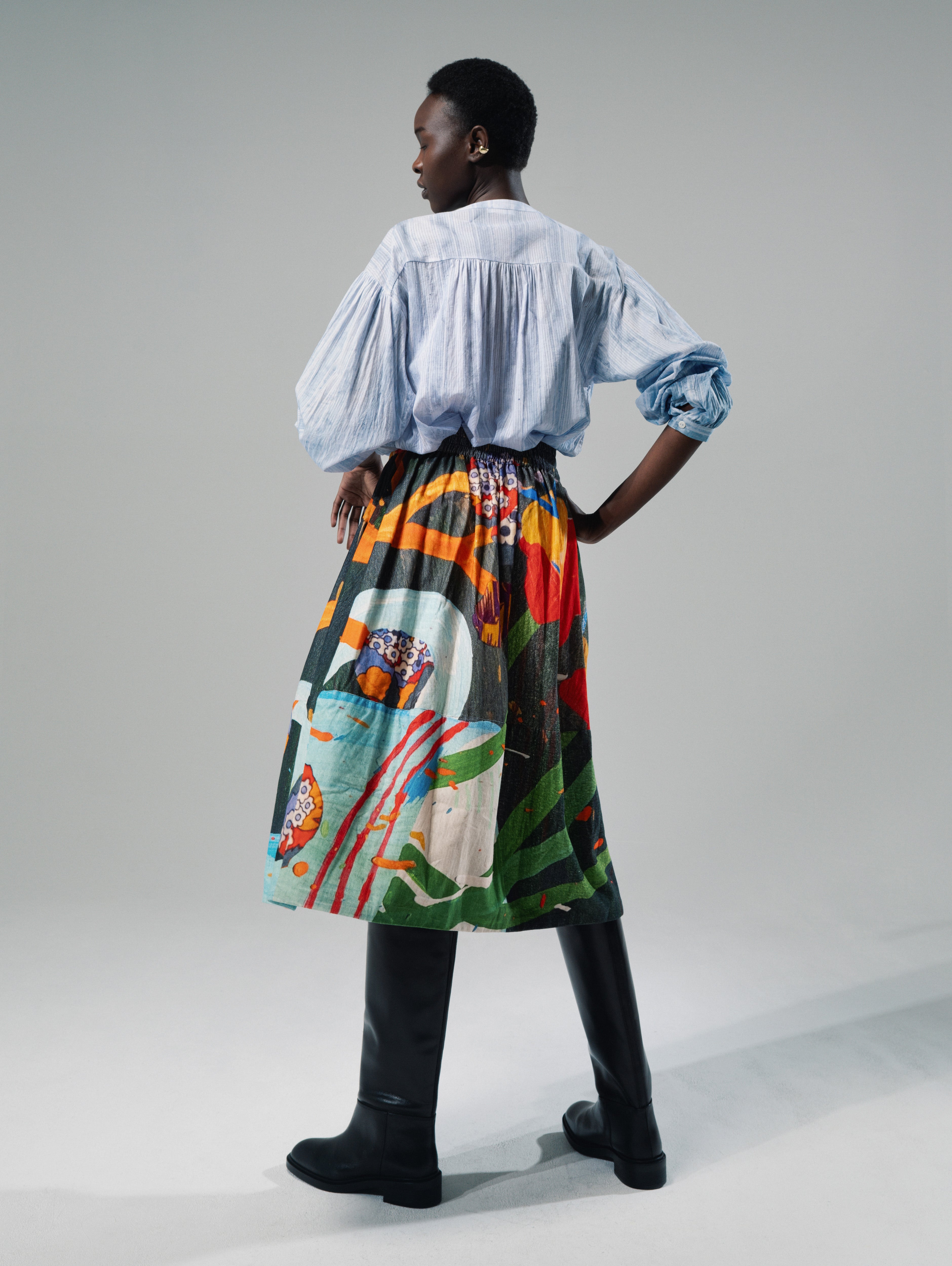 Talking Walls Nona Felix Midi Skirt felix