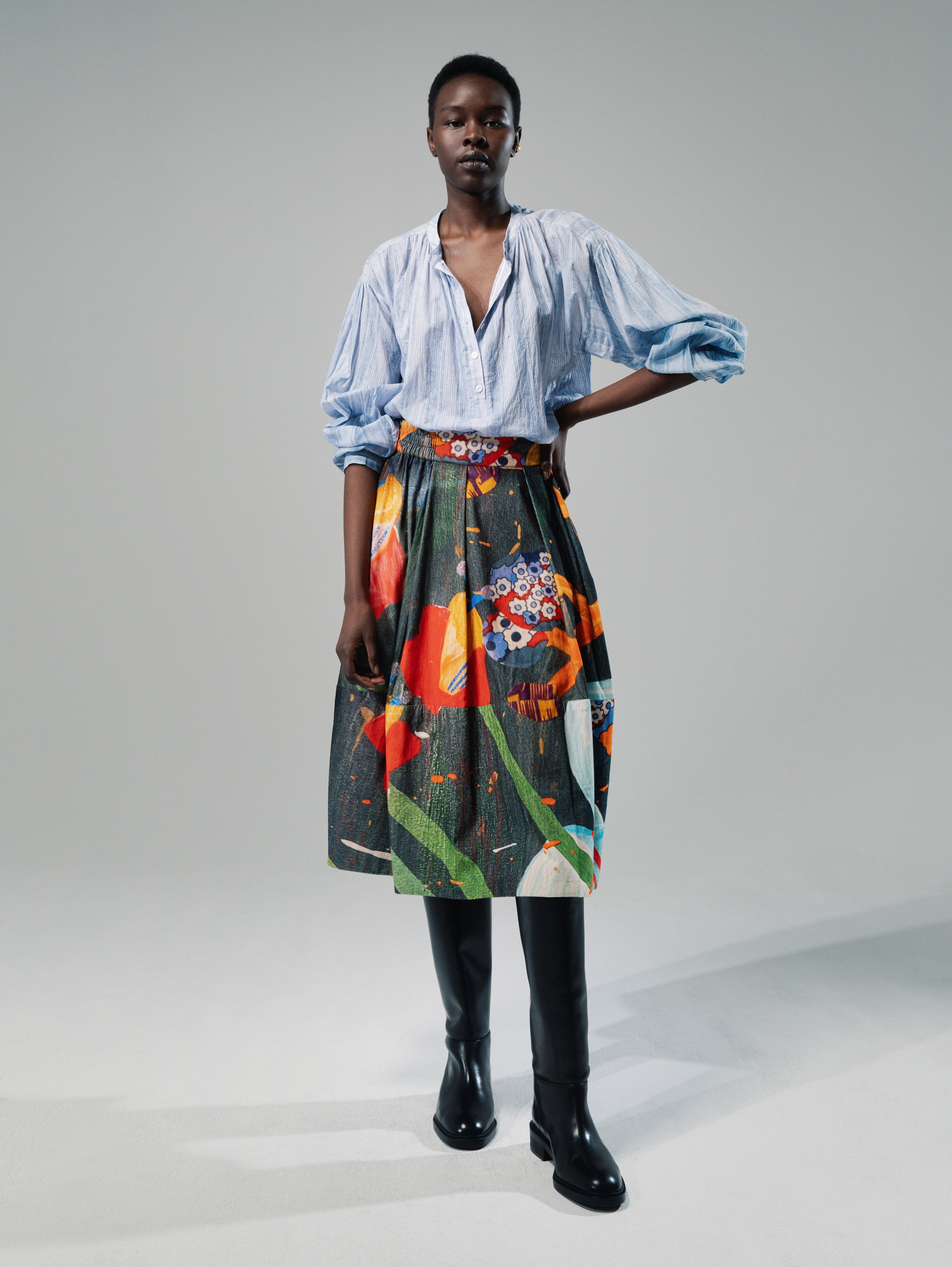 Talking Walls Nona Felix Midi Skirt felix