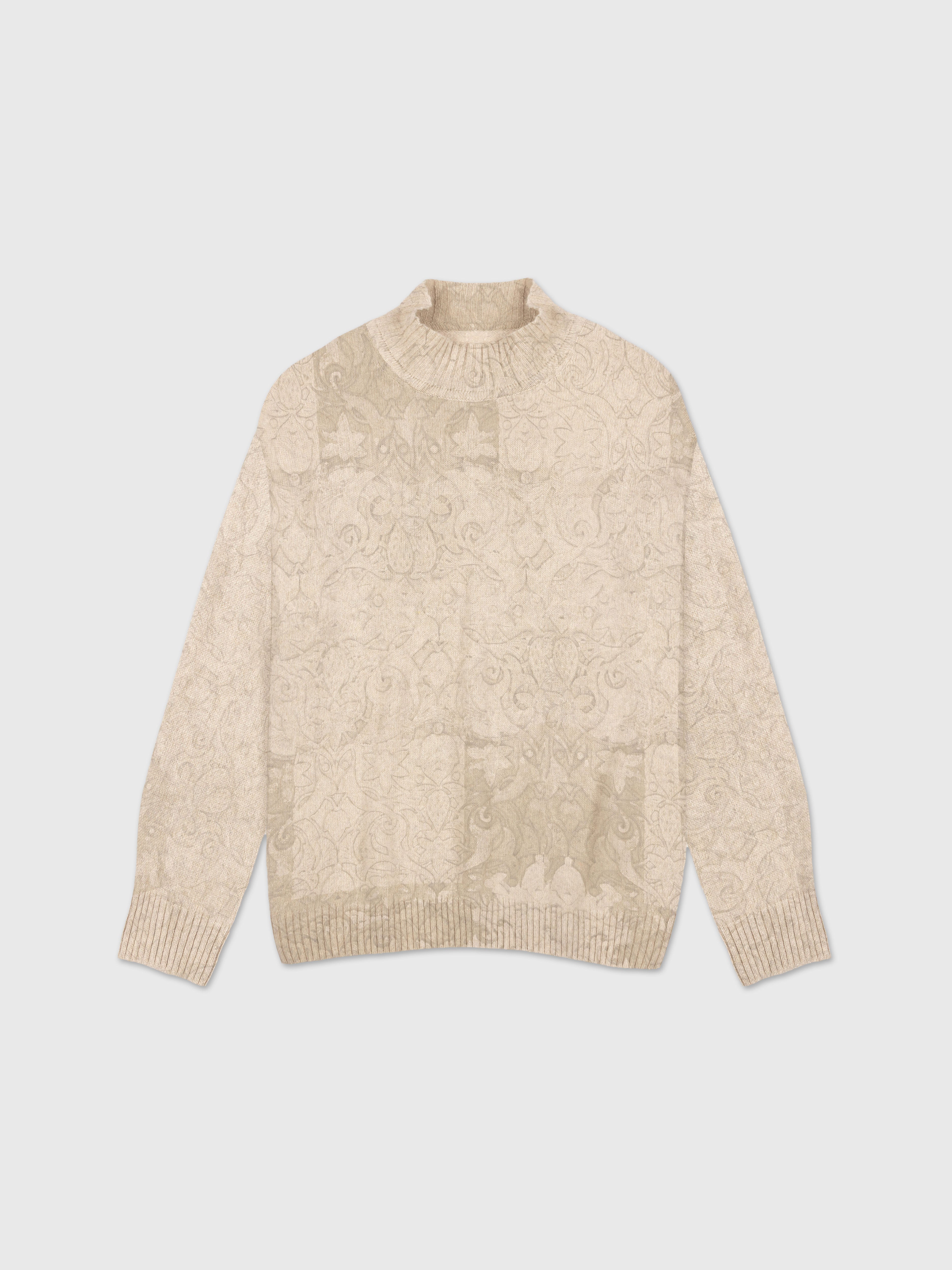 Talking Walls Paola Chalk Turtleneck knit sweater chalk