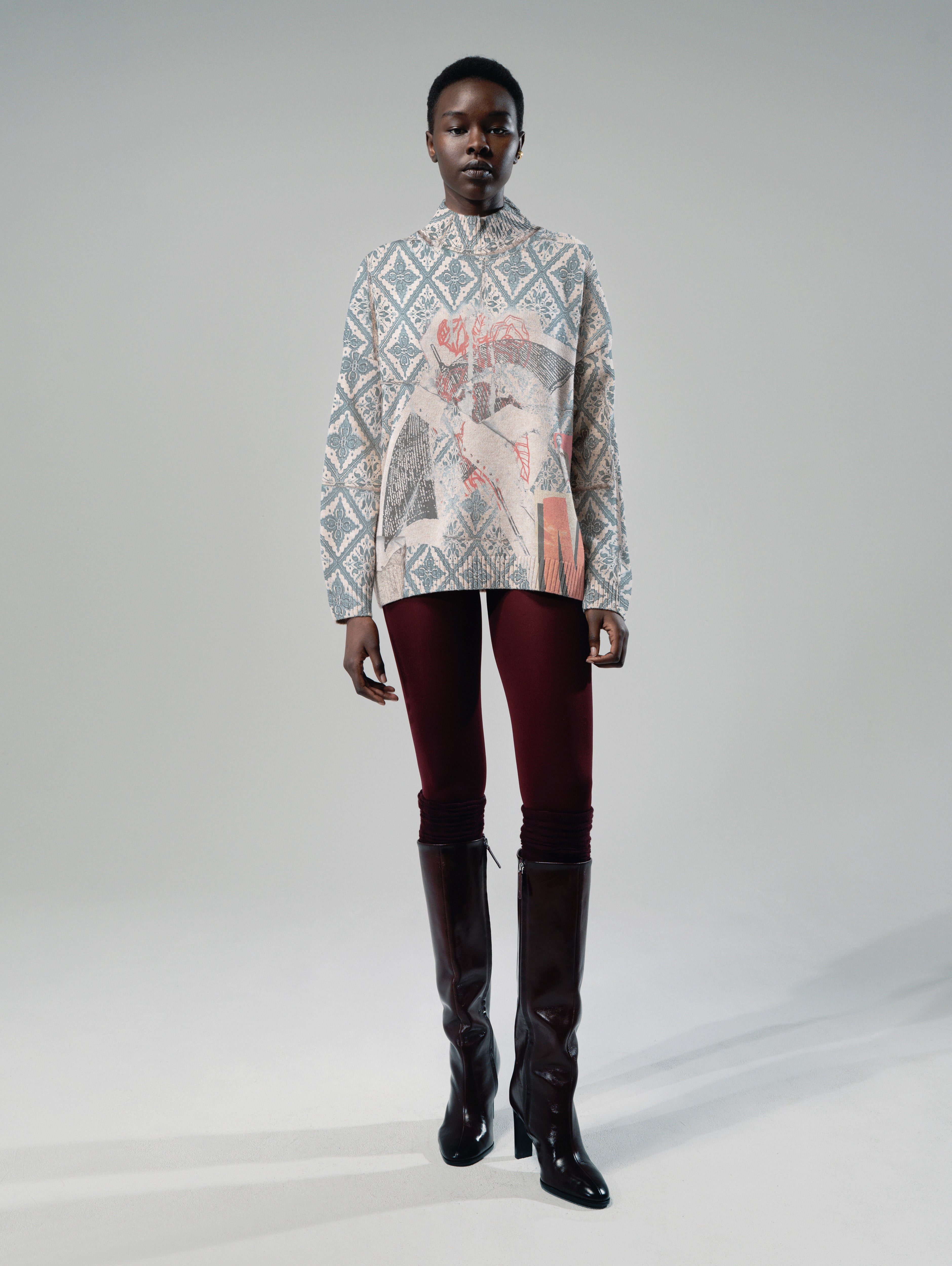 Talking Walls Paola Trace Turtleneck knit sweater trace