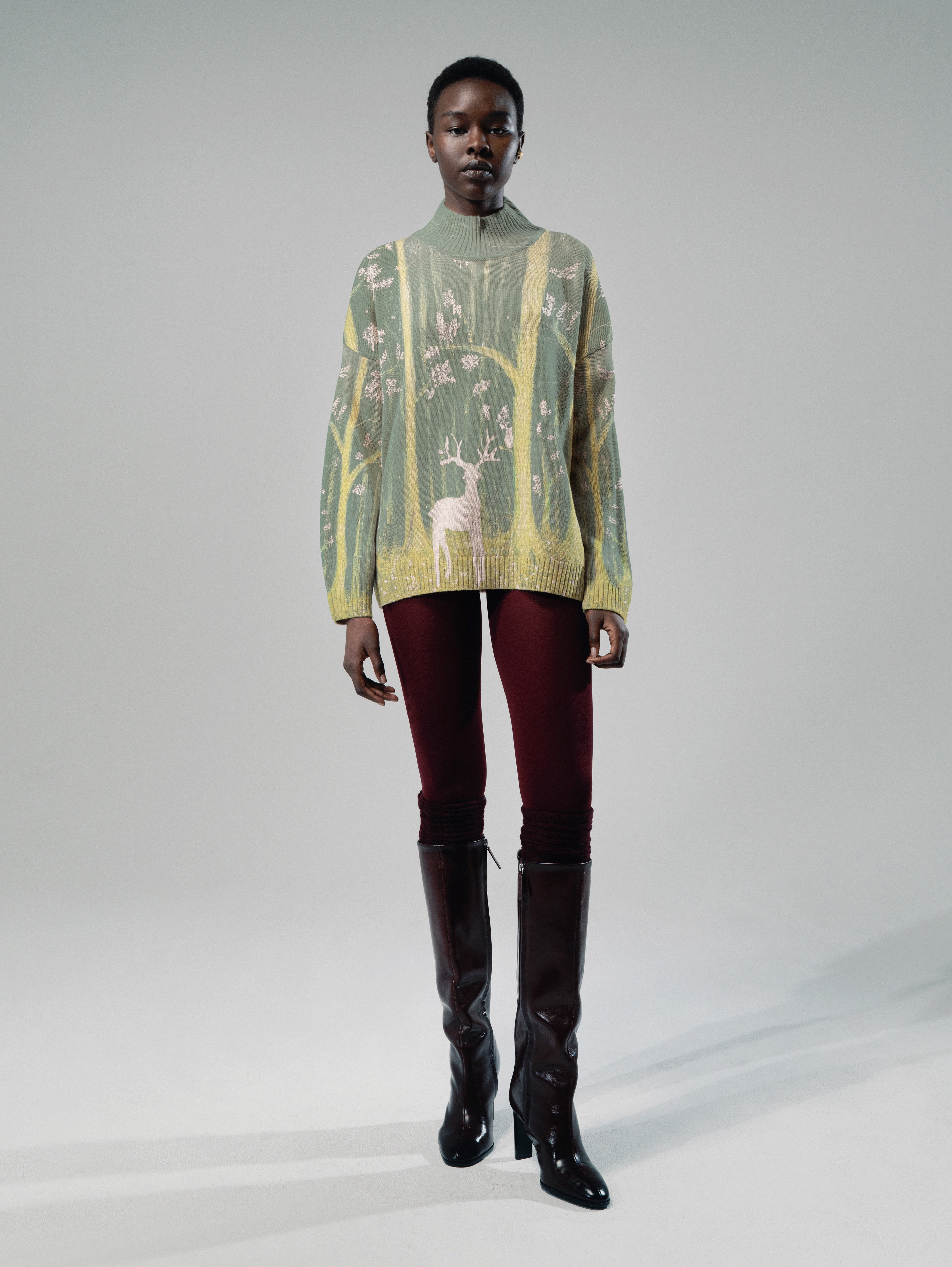 Talking Walls Paola Woods Turtleneck knit sweater woods
