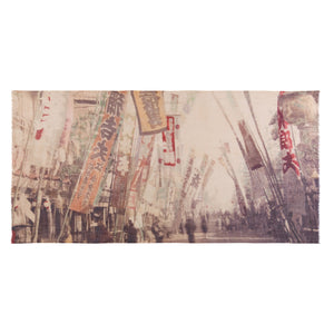 Talking Walls Patti single face rectangular scarf yokohama