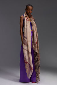Talking Walls Patti single face rectangular scarf yokohama