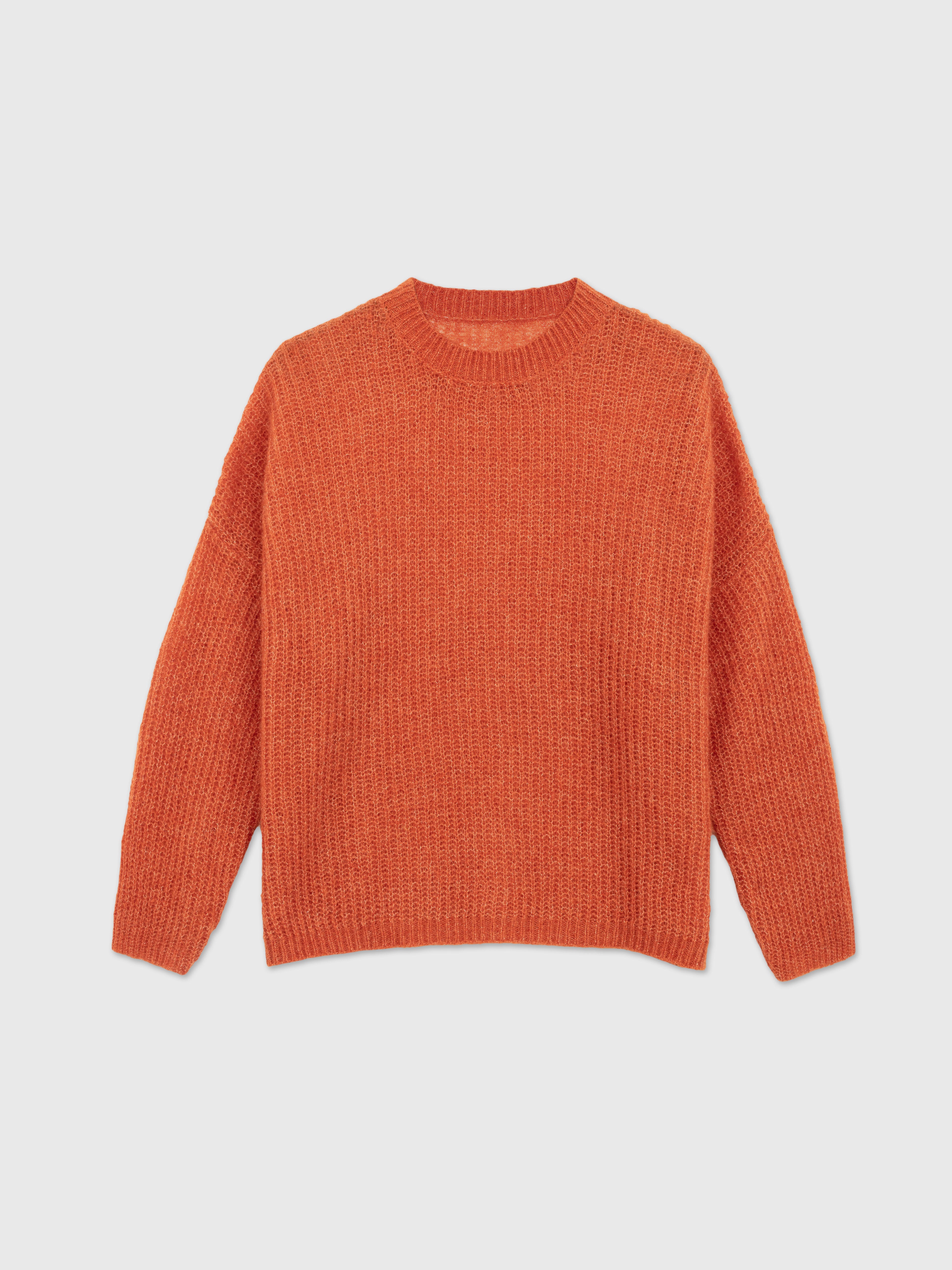 Talking Walls Rani Perlata Crewneck knit sweater felix orange
