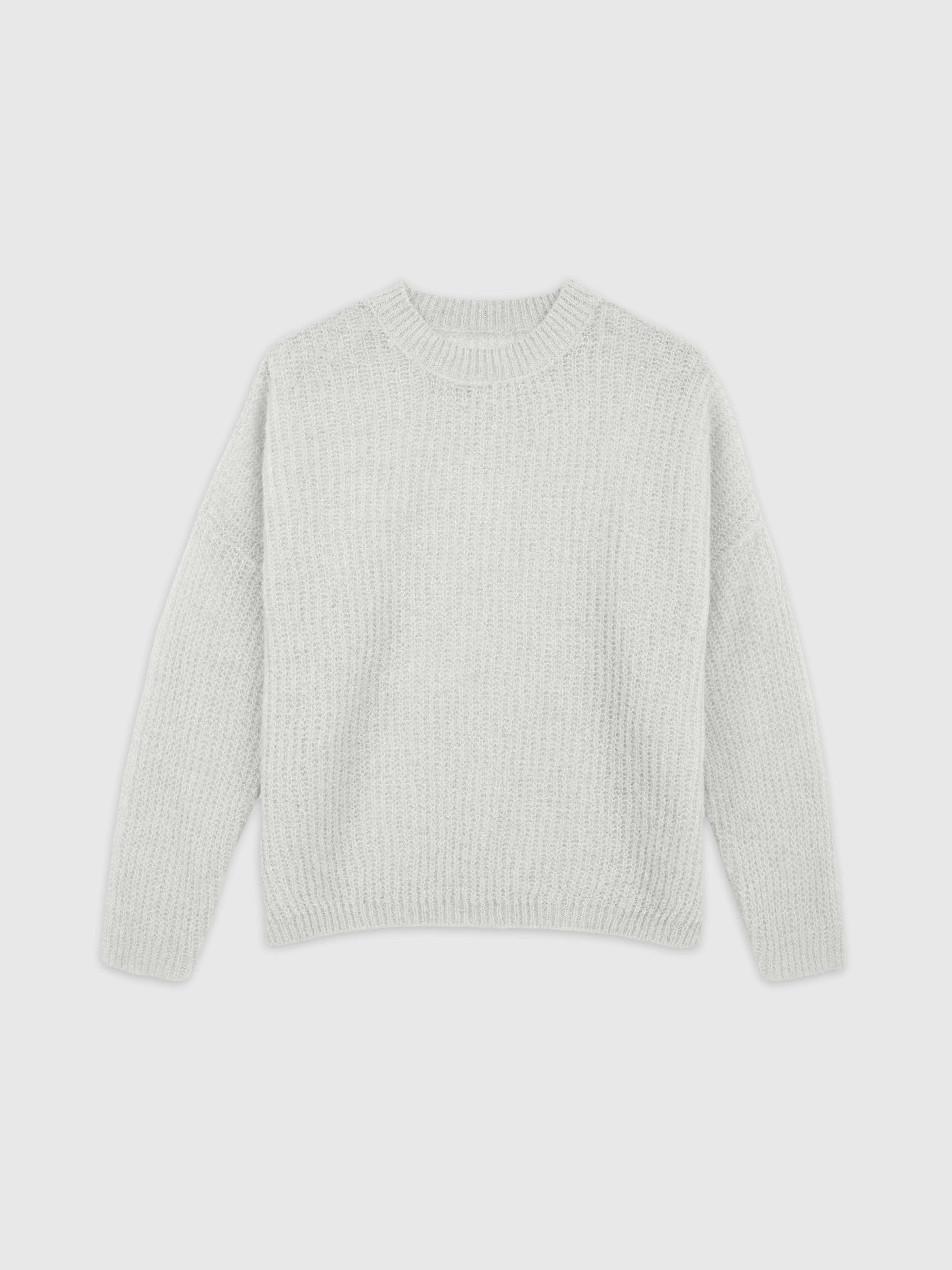 Talking Walls Rani Perlata Crewneck knit sweater plaster grey