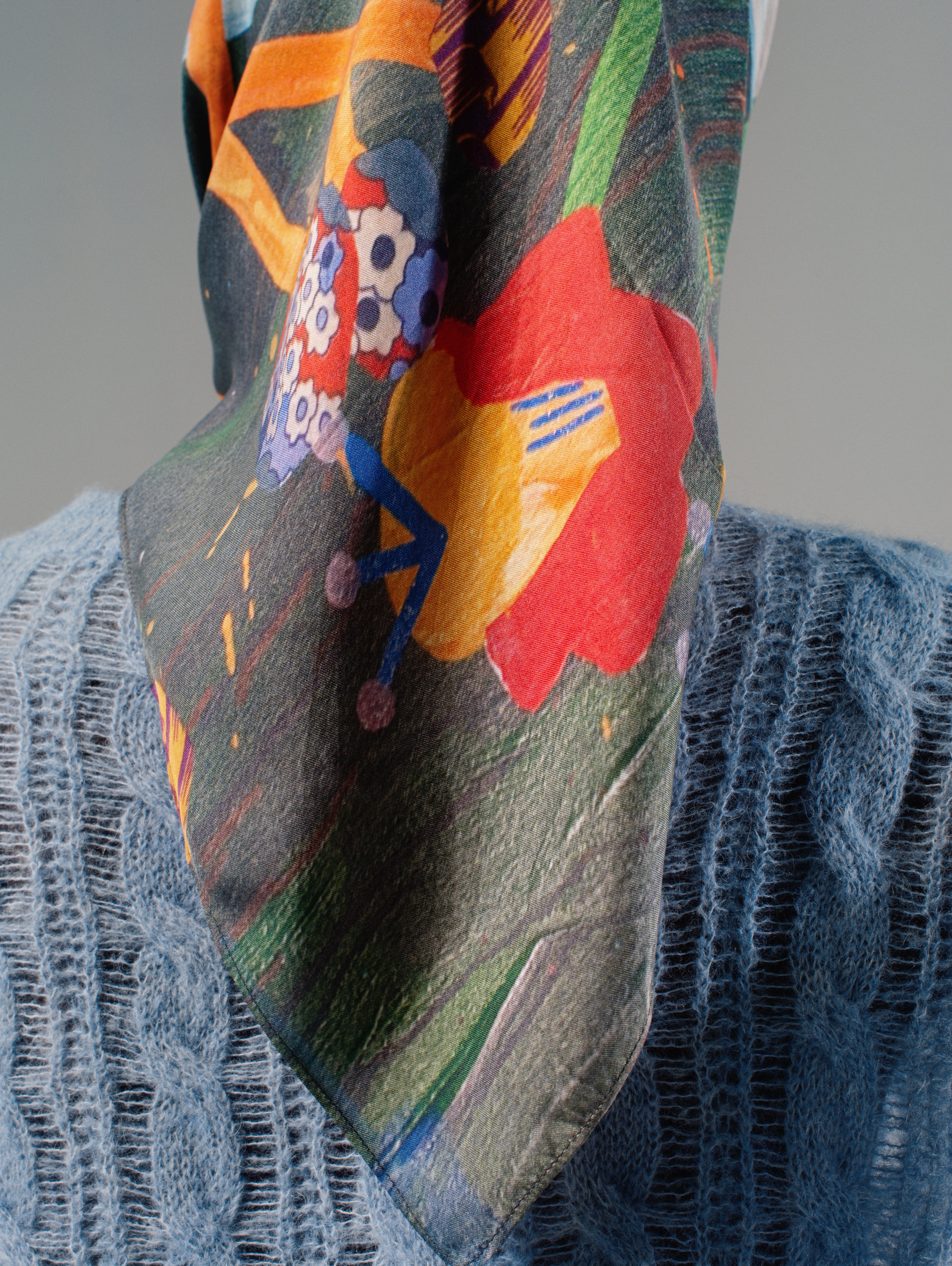Talking Walls Twiggy Felix Single face square-shaped scarf felix