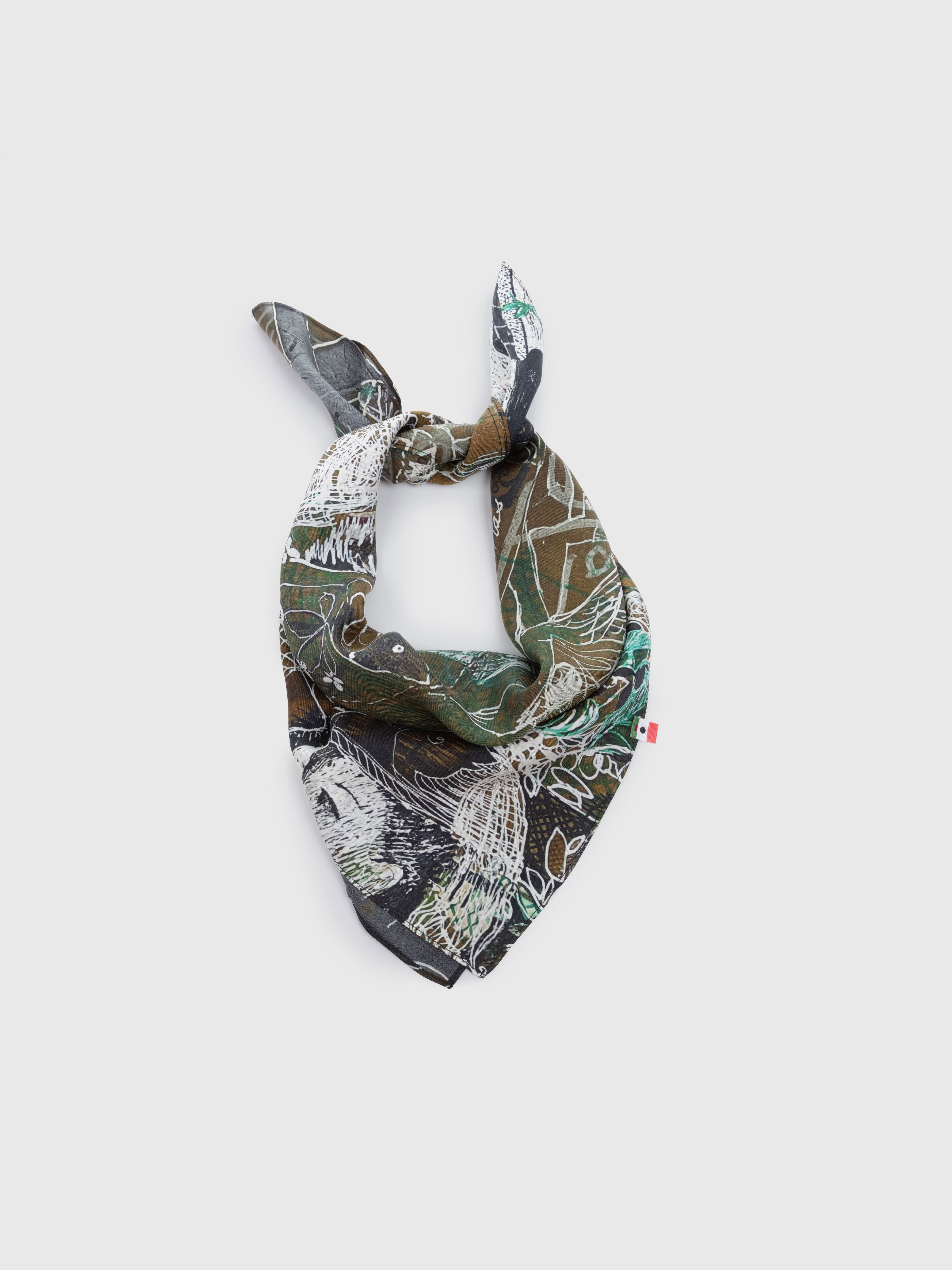 Talking Walls Twiggy Scratch Single face square-shaped scarf scratch