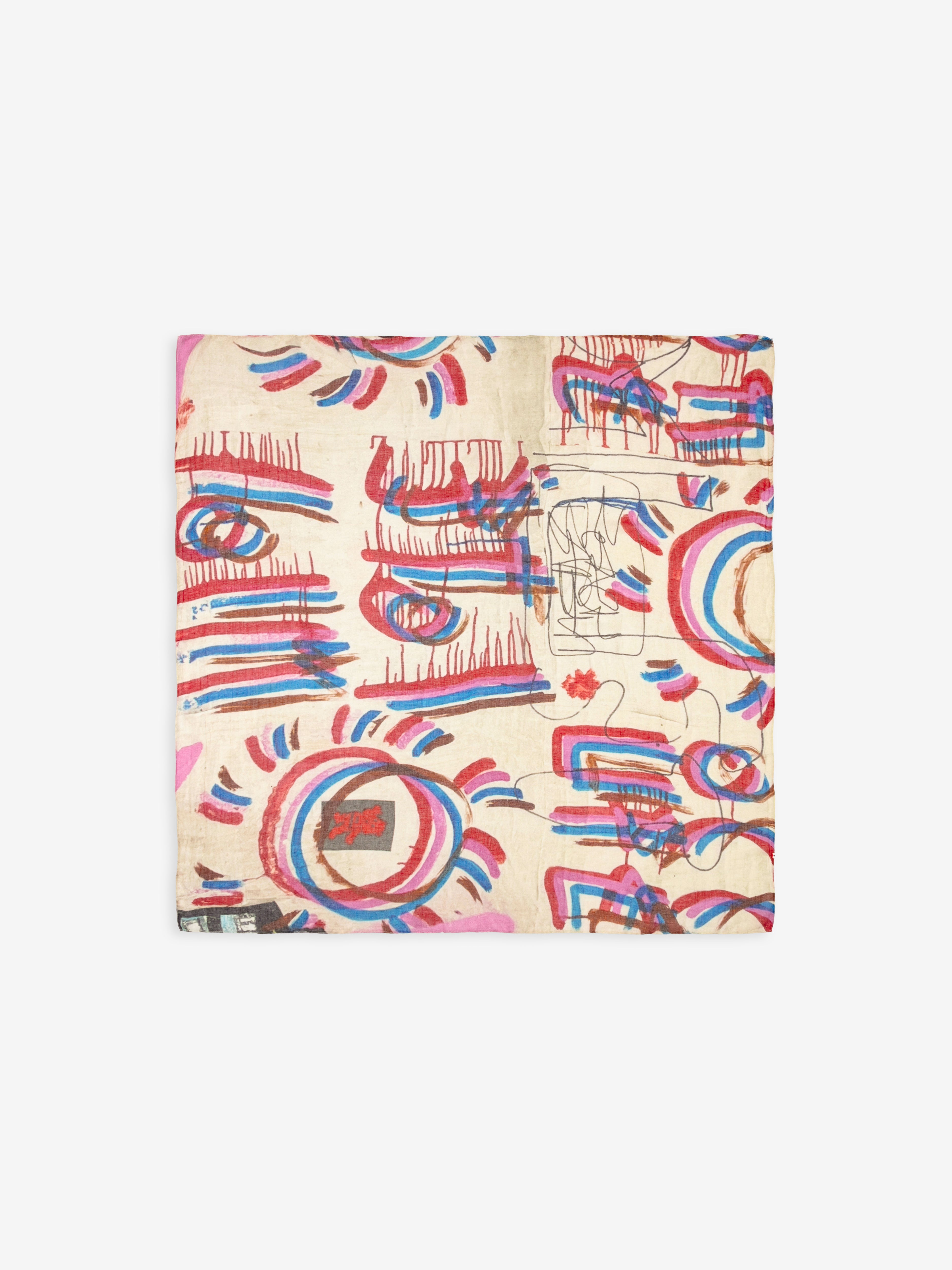 Talking Walls alba fréquence single face square scarf fréquence