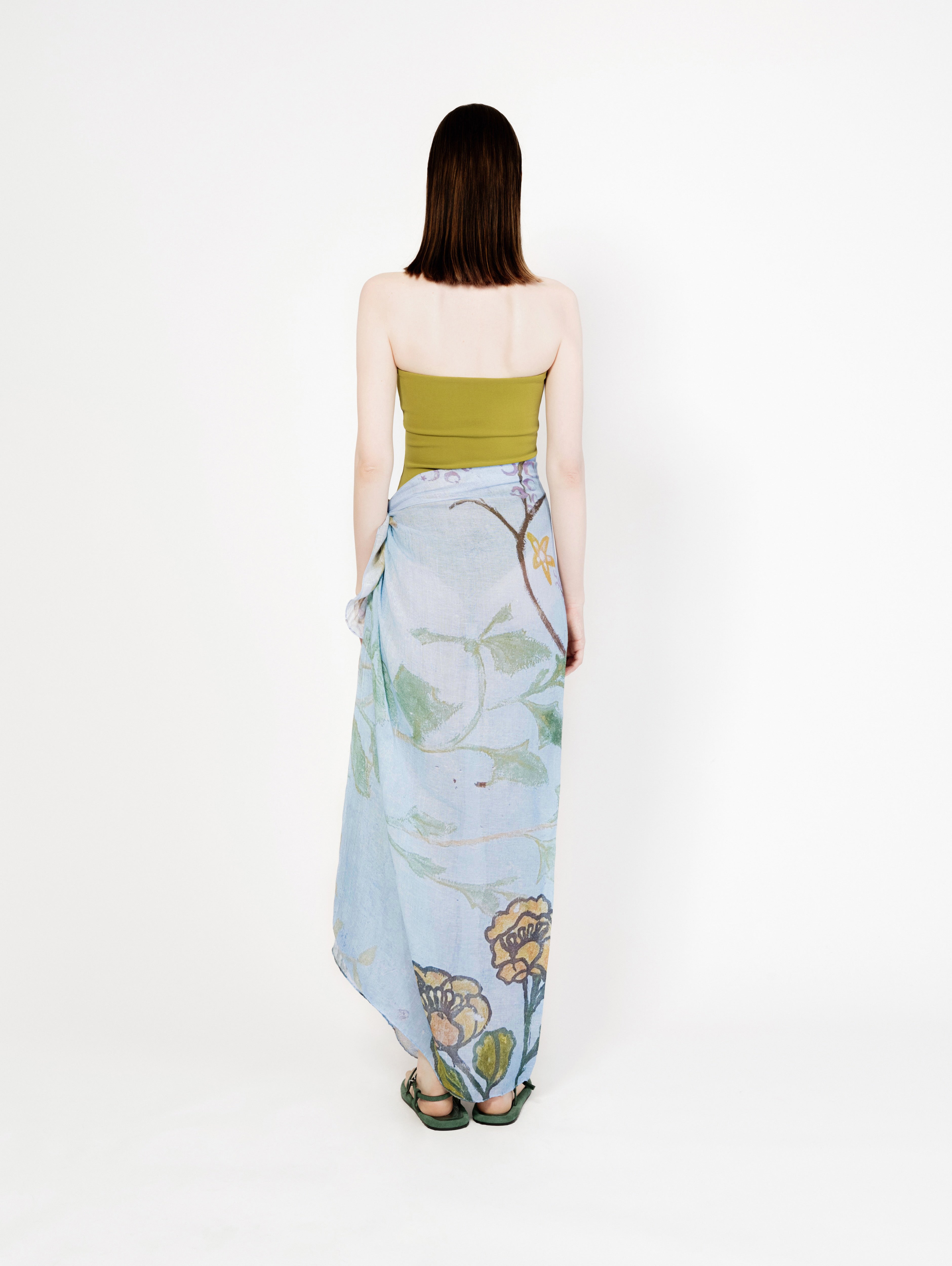 Talking Walls alba isola blu single face square scarf isola blu