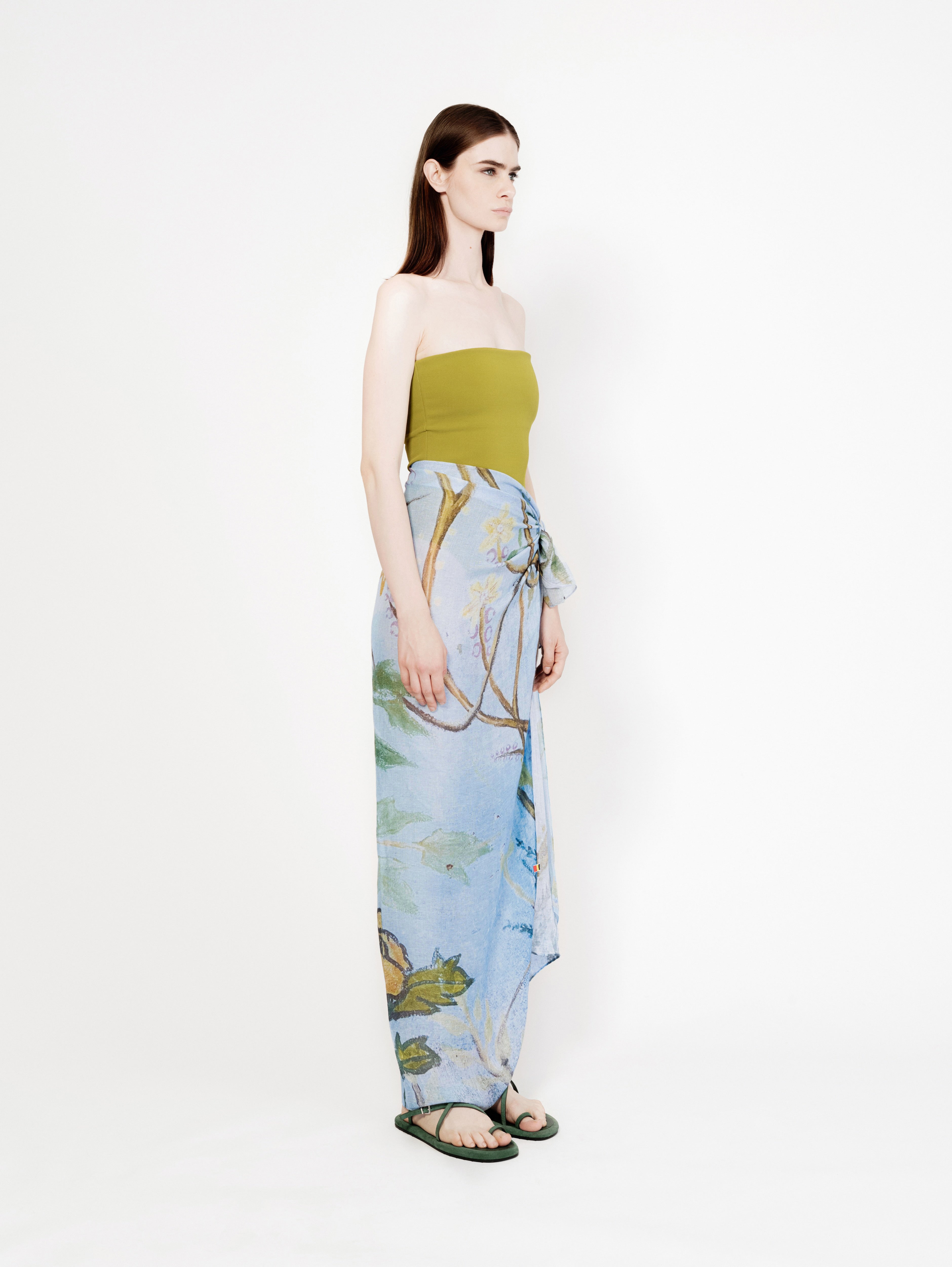 Talking Walls alba isola blu single face square scarf isola blu