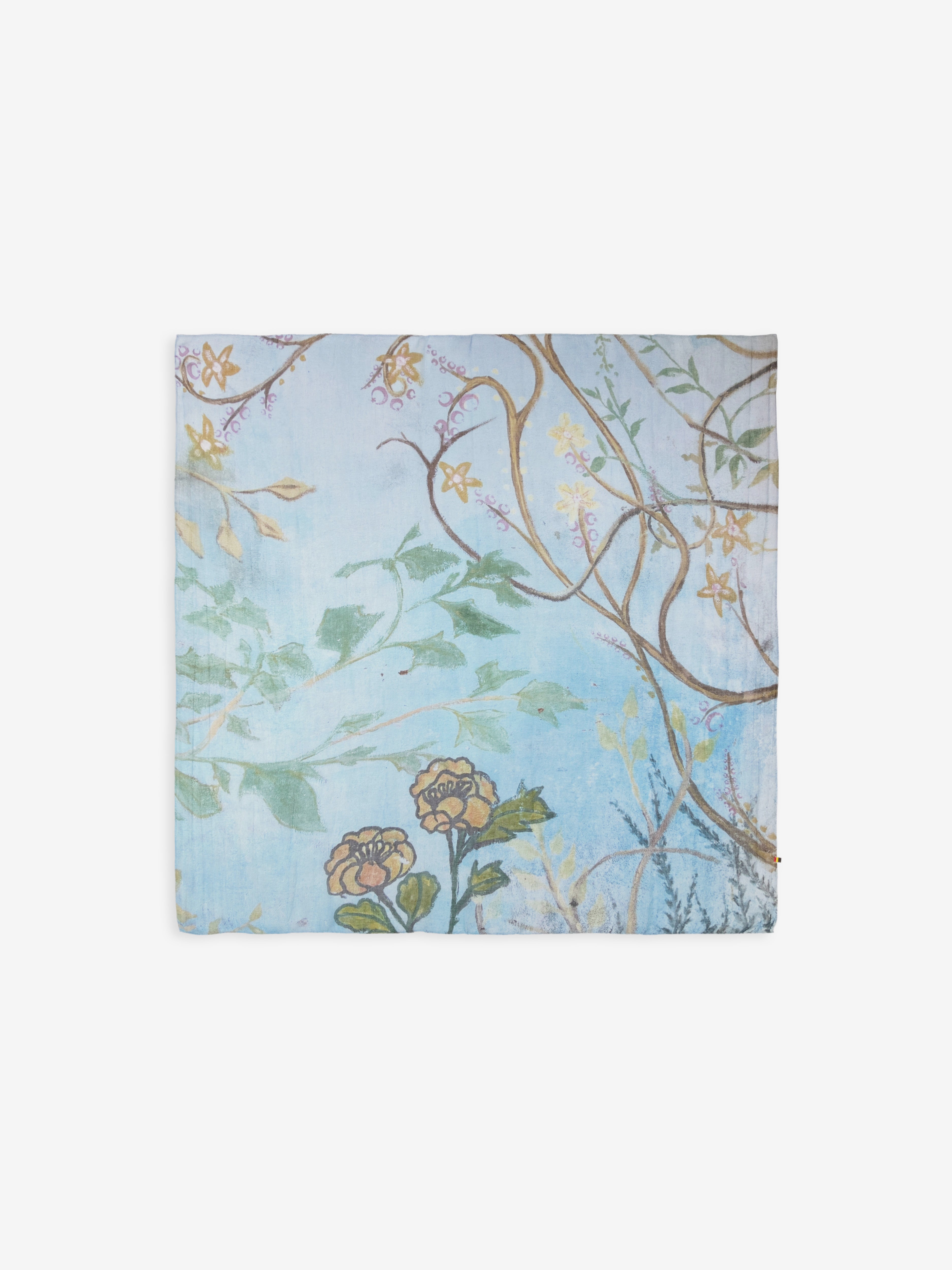 Talking Walls alba isola blu single face square scarf isola blu